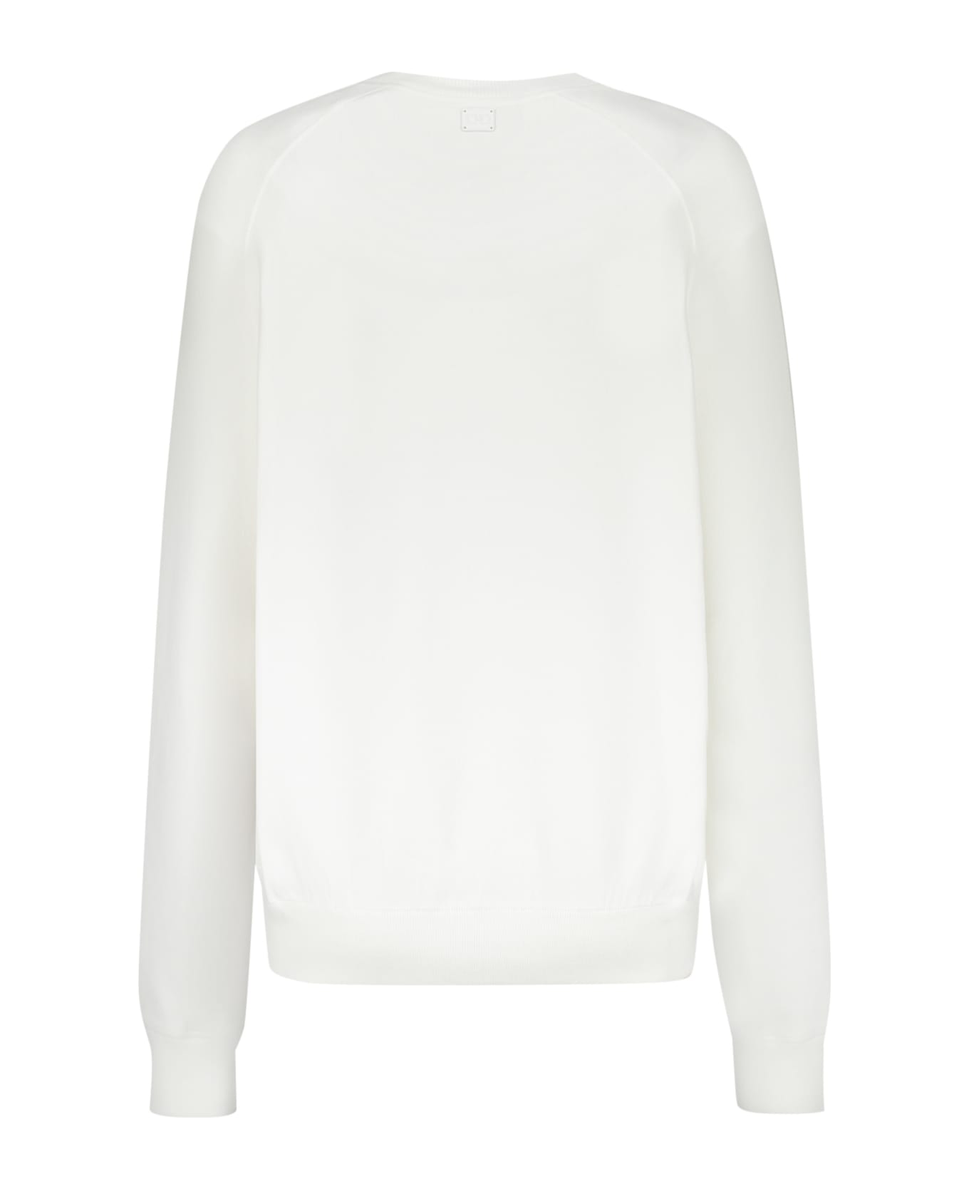Ferragamo Long Sleeve Crew-neck Sweater - White