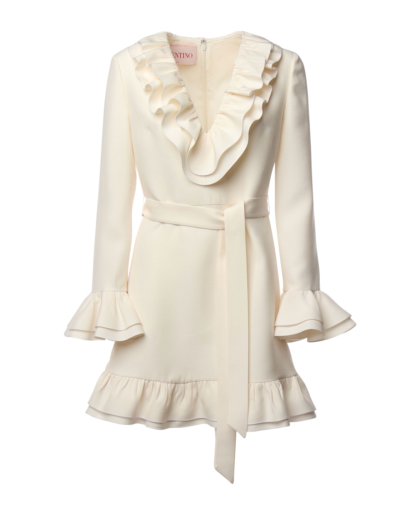 Valentino Garavani Crepe Couture Short Dress - White