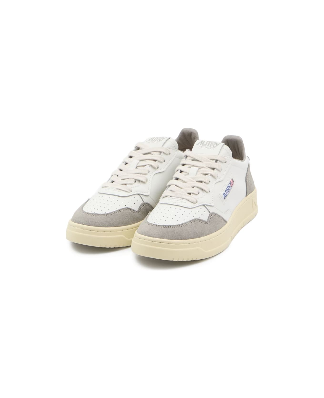 Autry Medialist Low Leather Sneakers - Grey