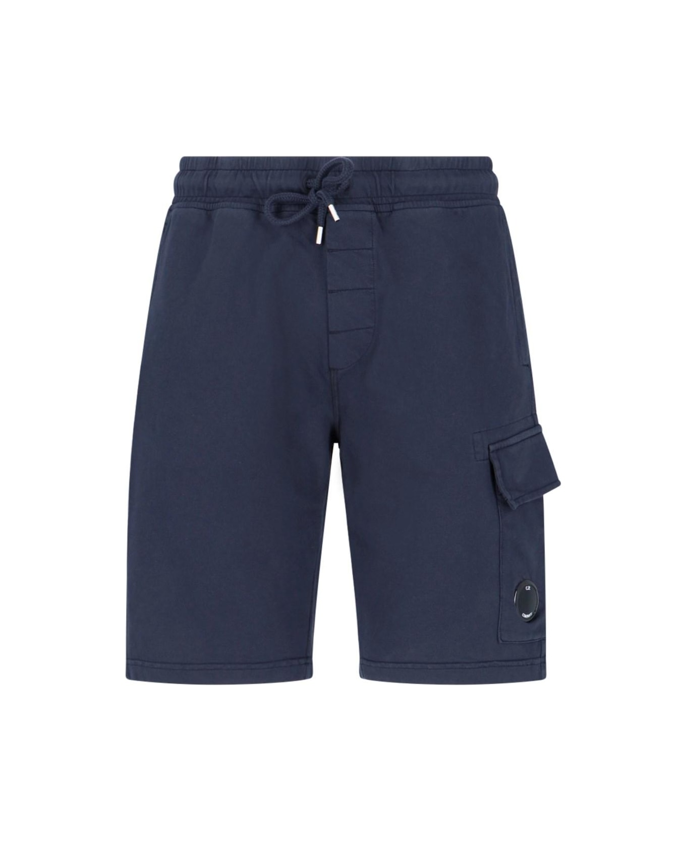 C.P. Company Logo Jogger Shorts - Blue ショートパンツ