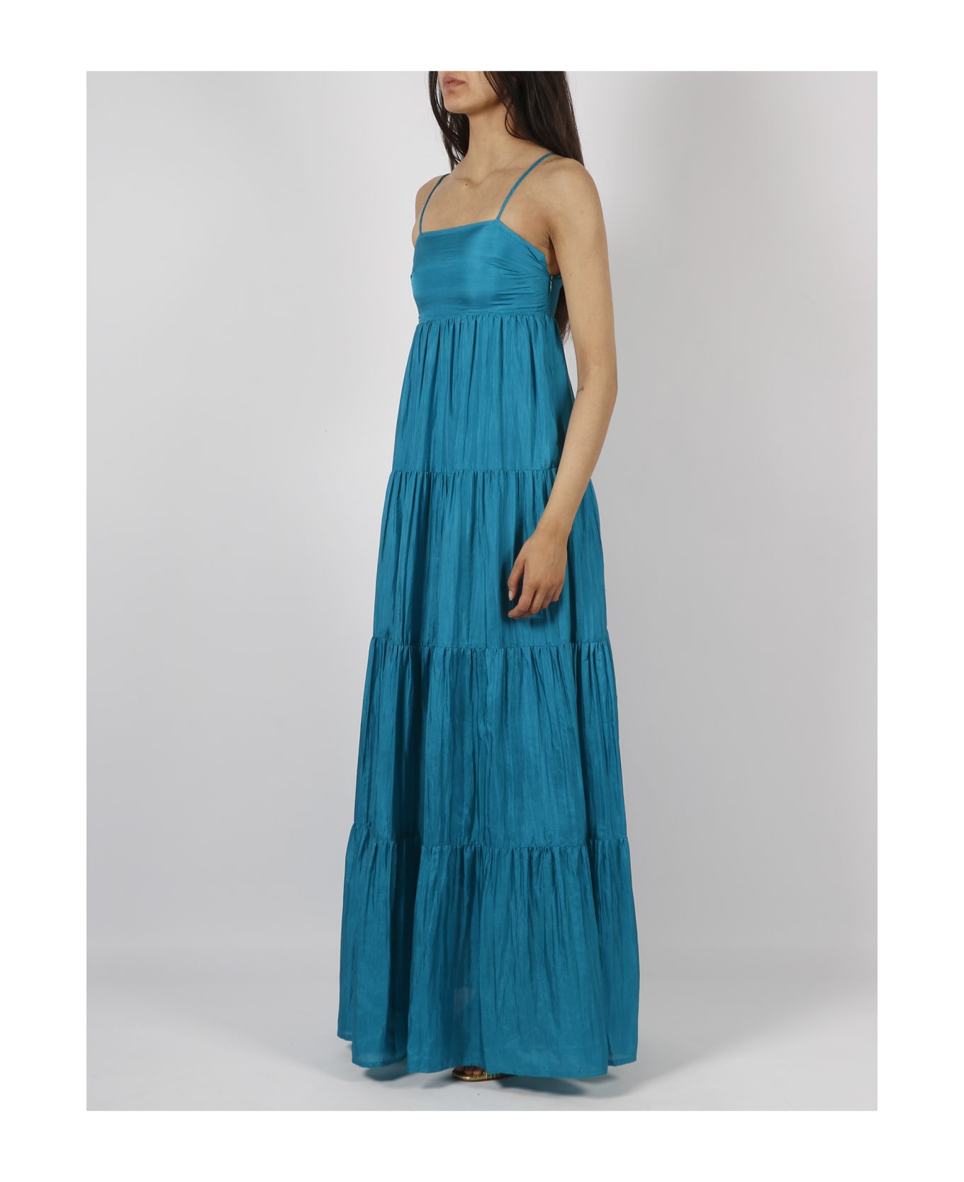 The Rose Ibiza Formentera Silk Long Dress - Blue