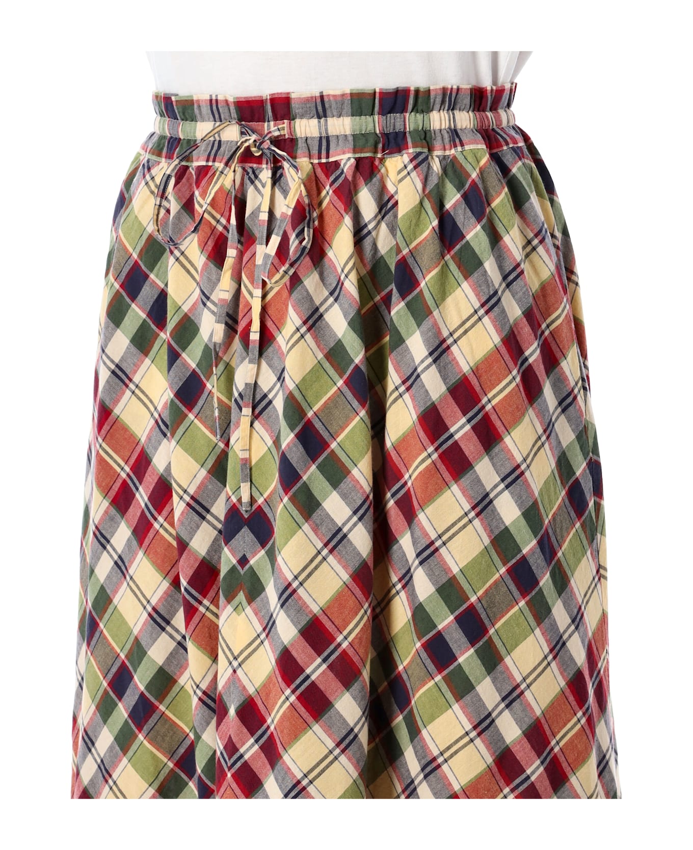 Polo Ralph Lauren Plaid Drawstring Maxiskirt - MULTI