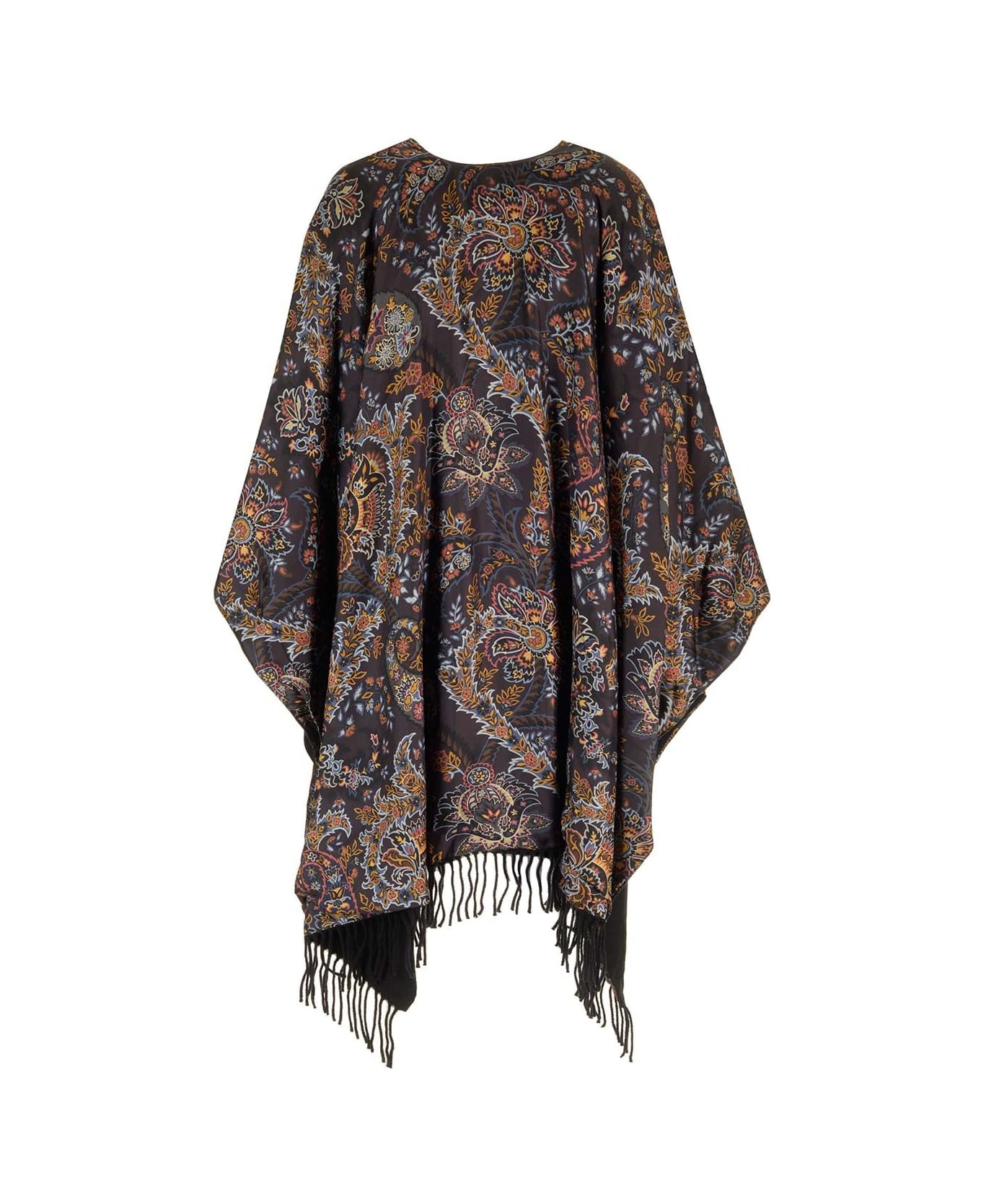 Etro Wool And Silk Cape - Multicolor