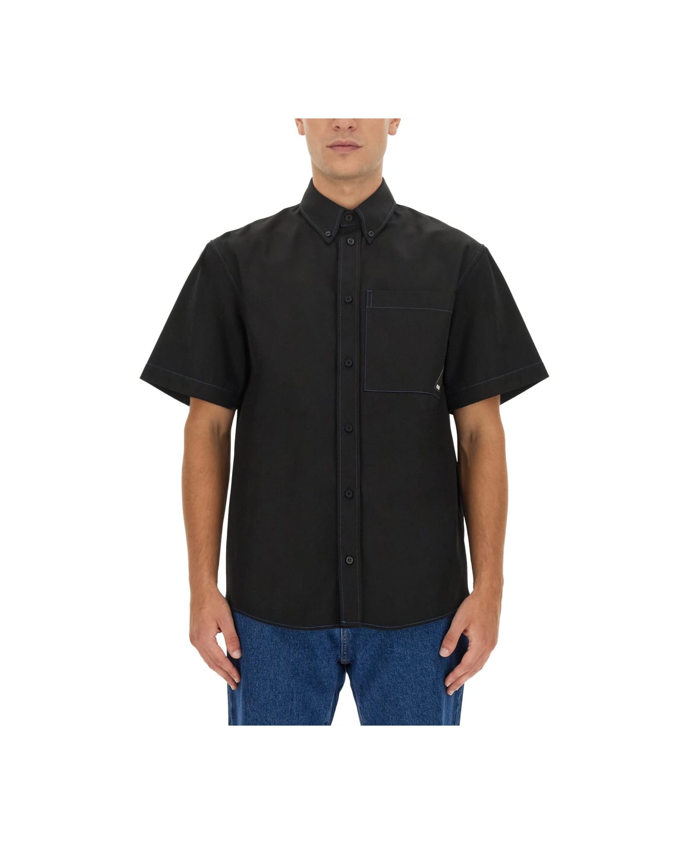 MSGM Cotton Shirt - BLACK