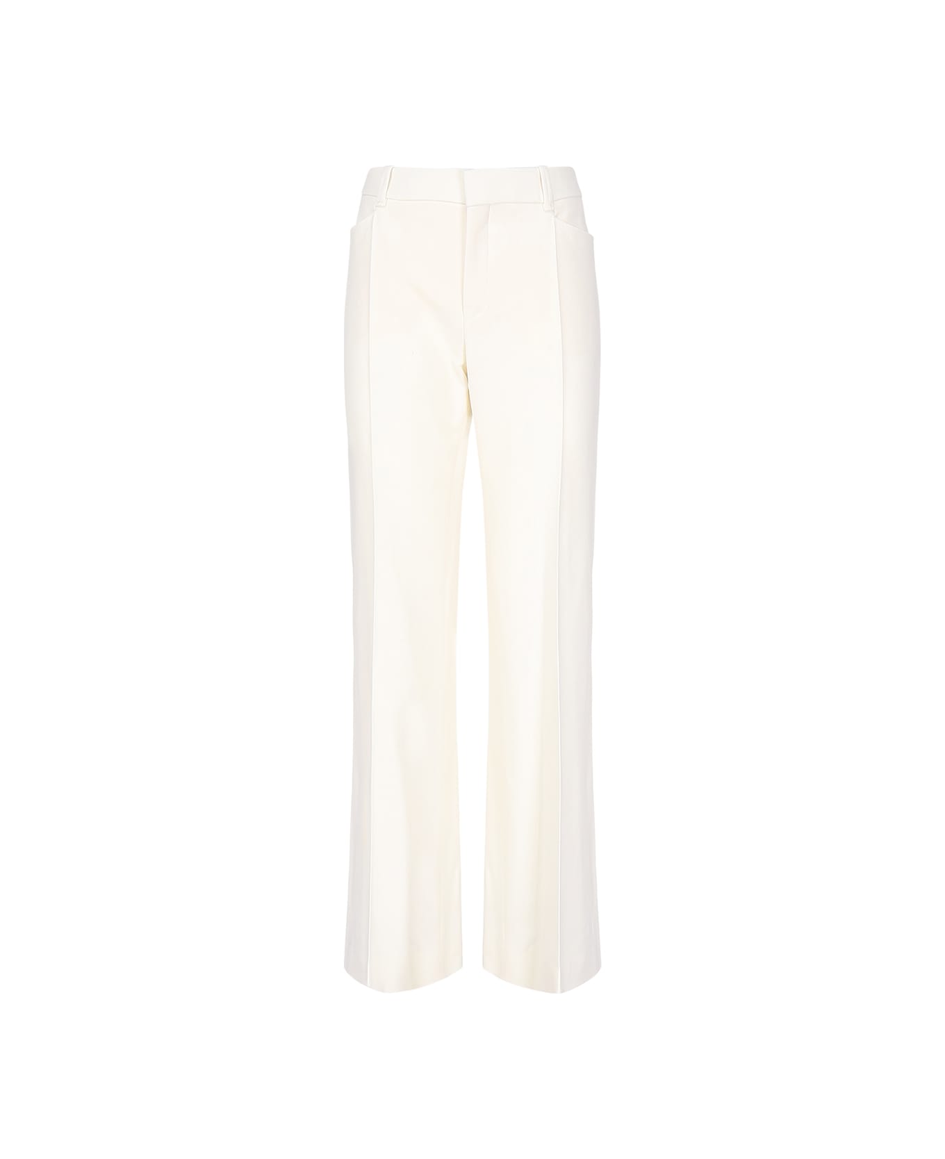 Chloé Flared Hose Trousers - White