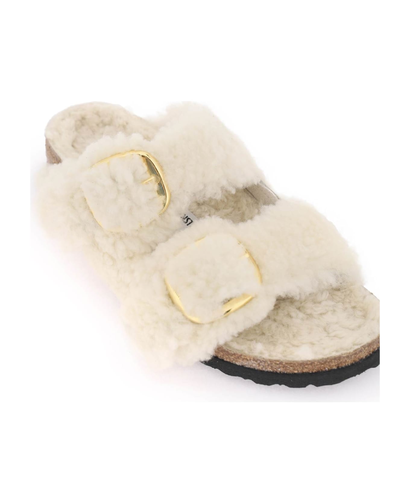 Birkenstock Arizona Big Buckle Shearling Teddy Sandals - Ivory