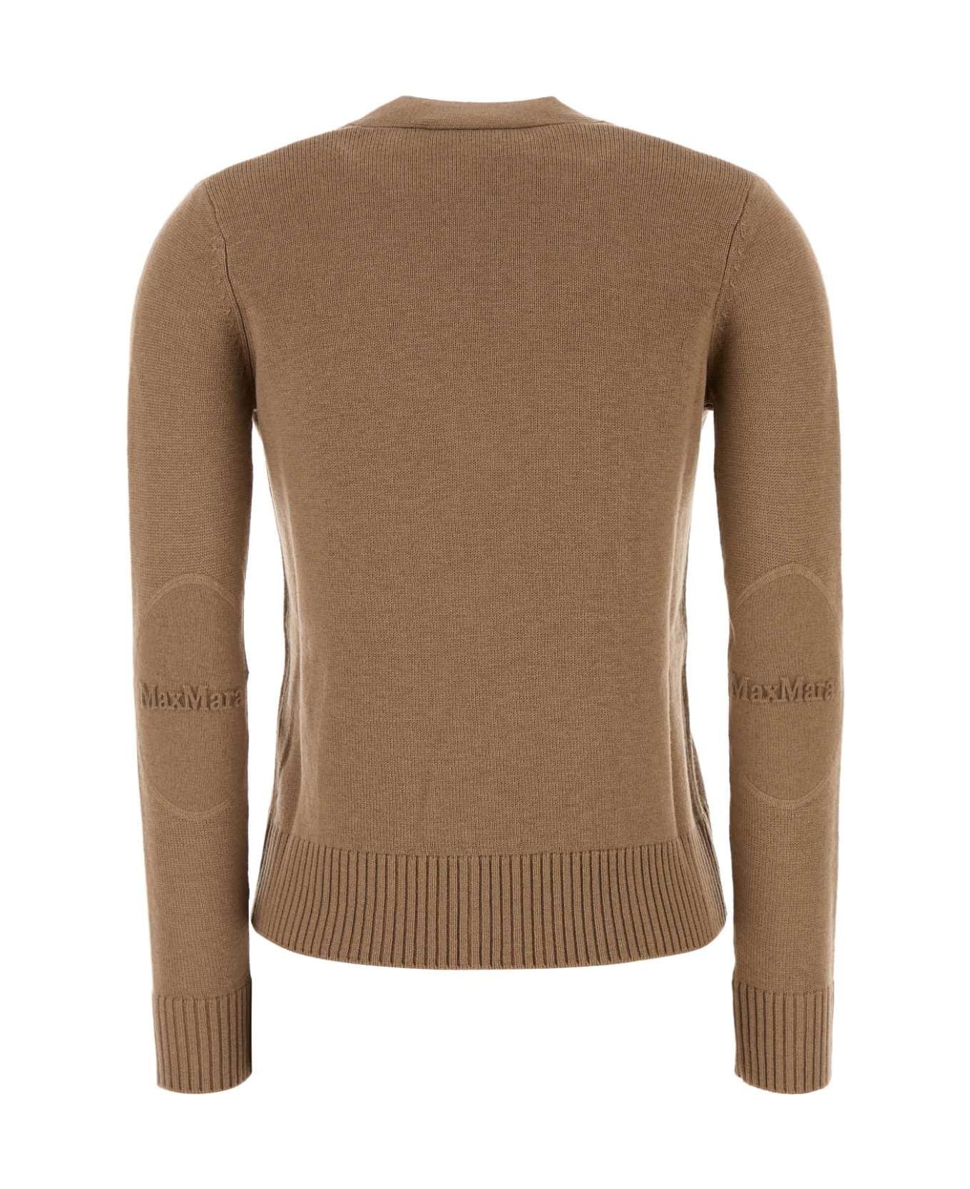 
S Max Mara Camel Wool Apollo Cardigan - CAMMELLO