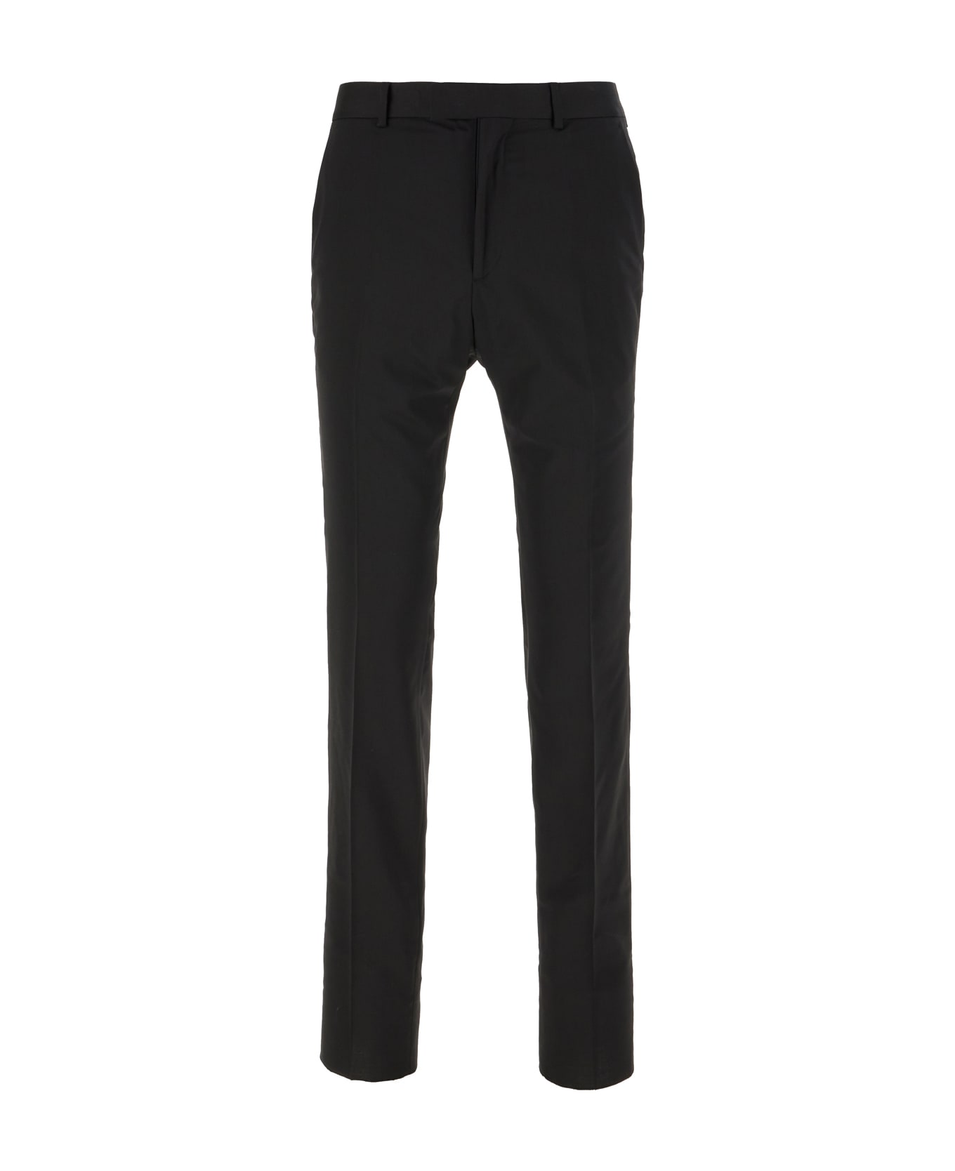 Zegna Black Wool Blend Pants - BLACK