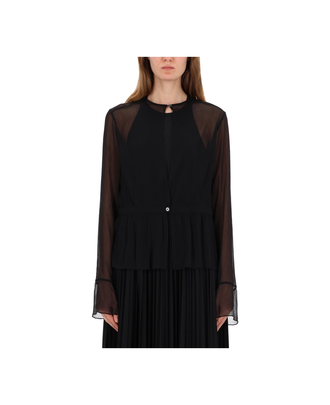 Our Legacy Blouse With Wrinkled Finish - Nero