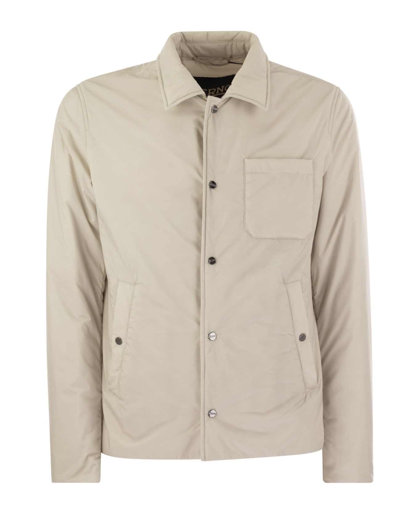 Herno Shirt-cut Jacket In Ecoage - Light Beige