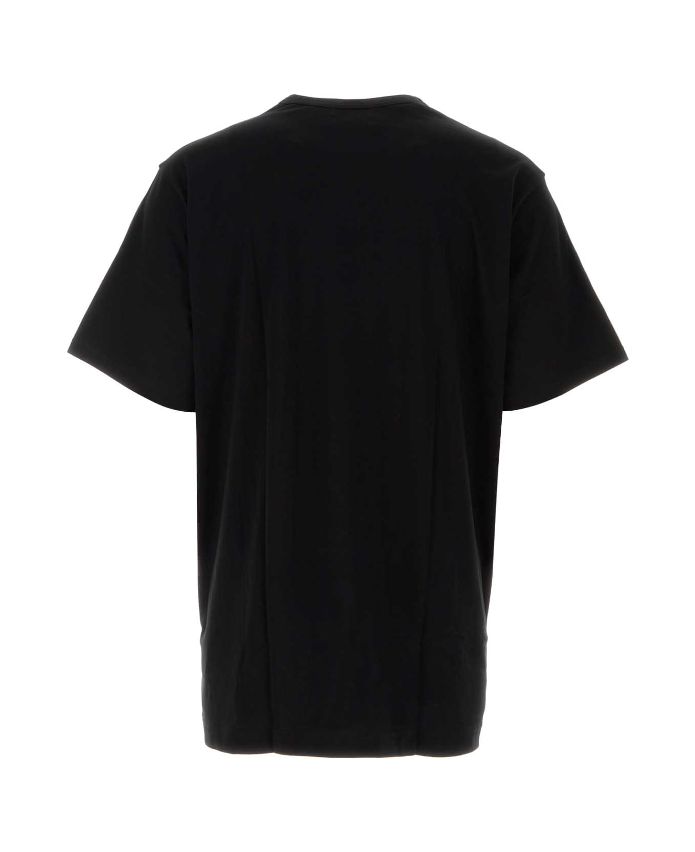 Yohji Yamamoto Black Cotton Oversize T-shirt - BLACK