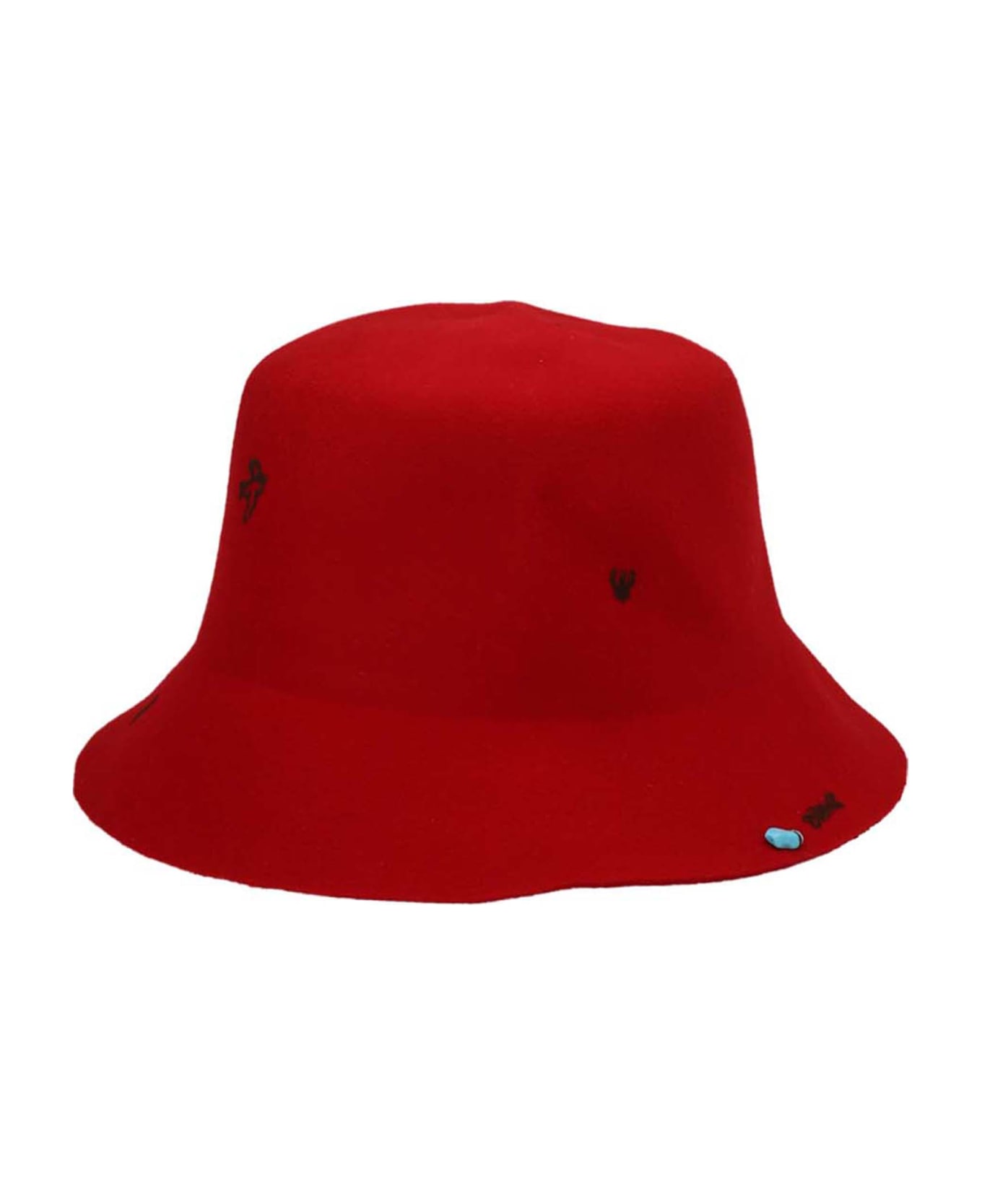 Super Duper Hats 
freya
 Superduper X Laurent Jorubini Bucket Hat - Red