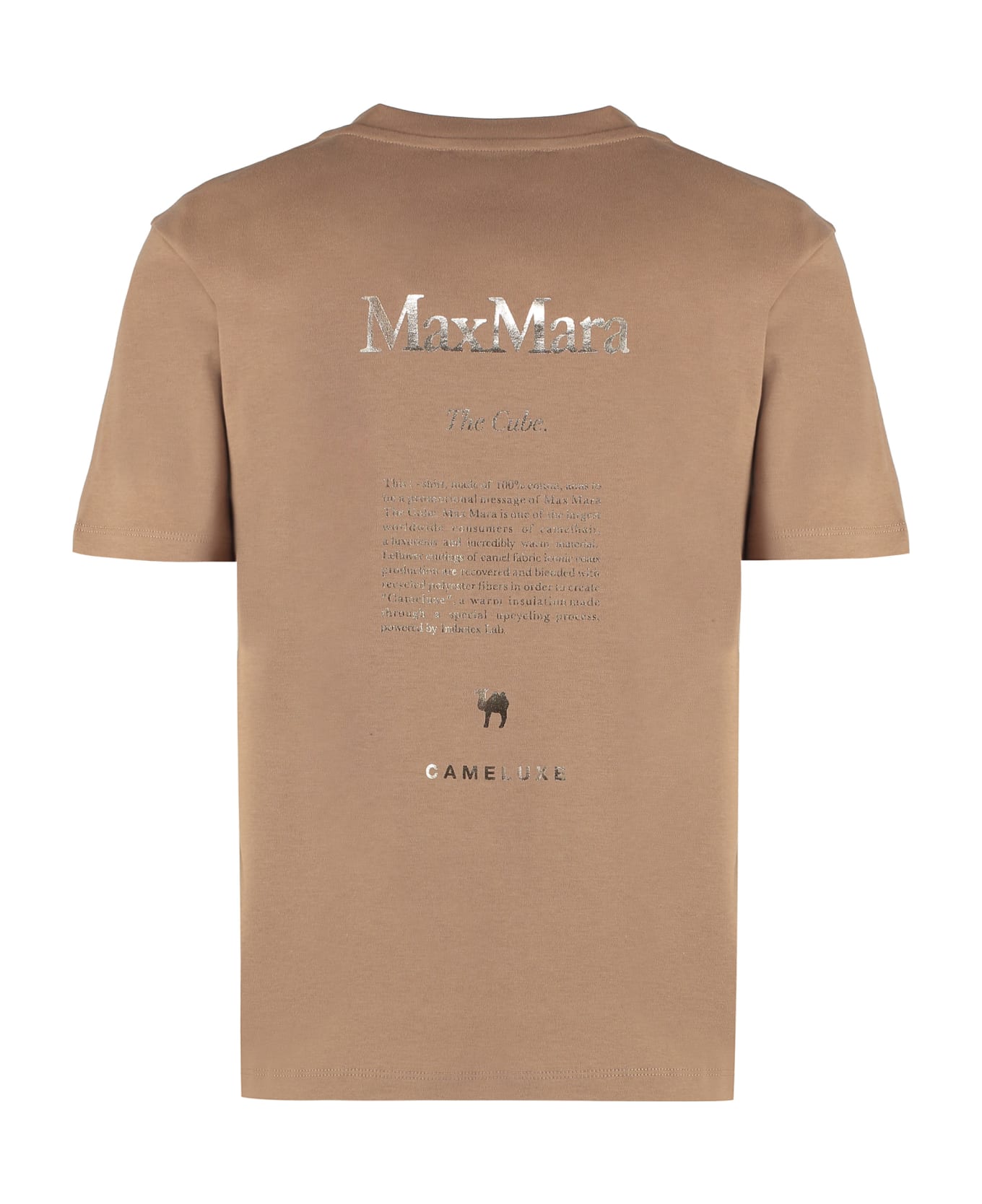 'S Max Mara Crewneck Short-sleeved T-shirt - Camel