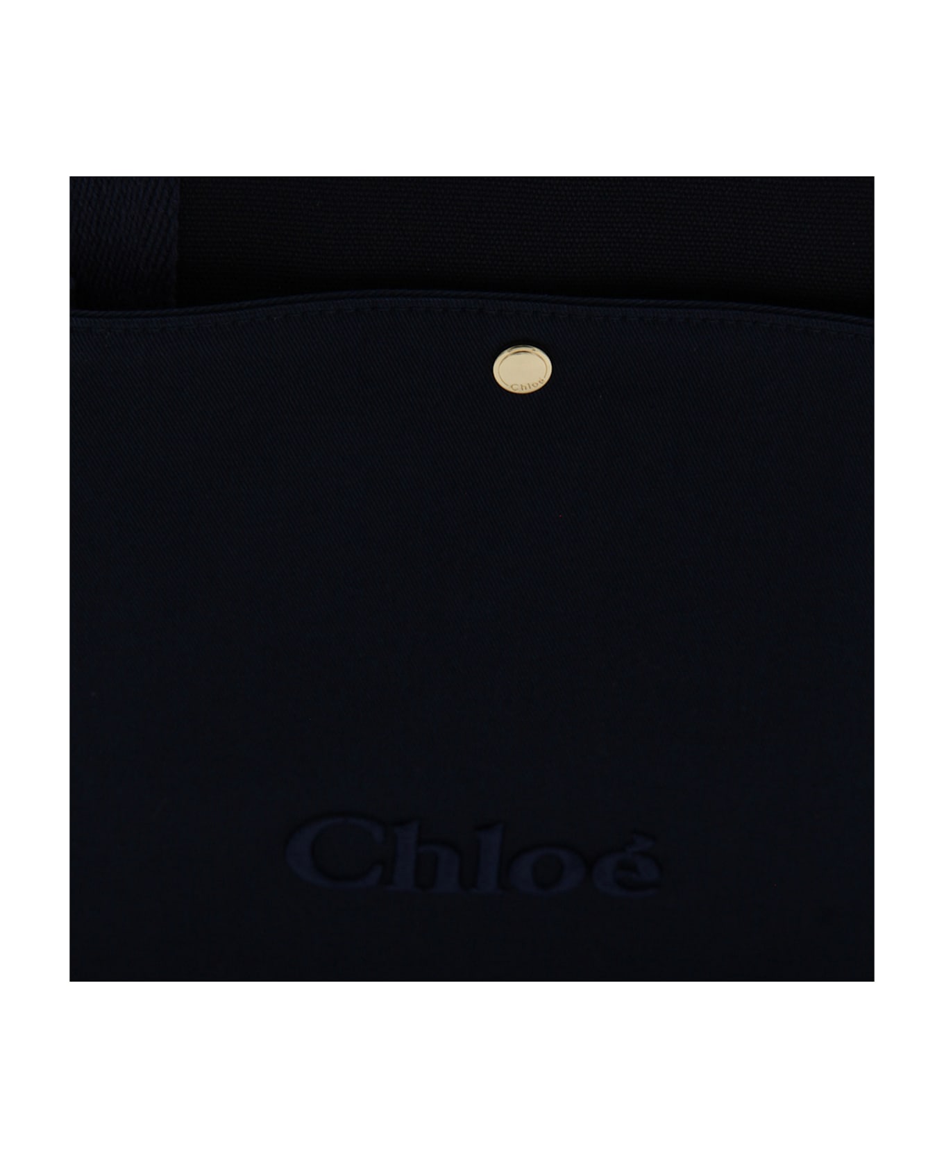 Chloé Dark Blue Cotton Totes - Marine