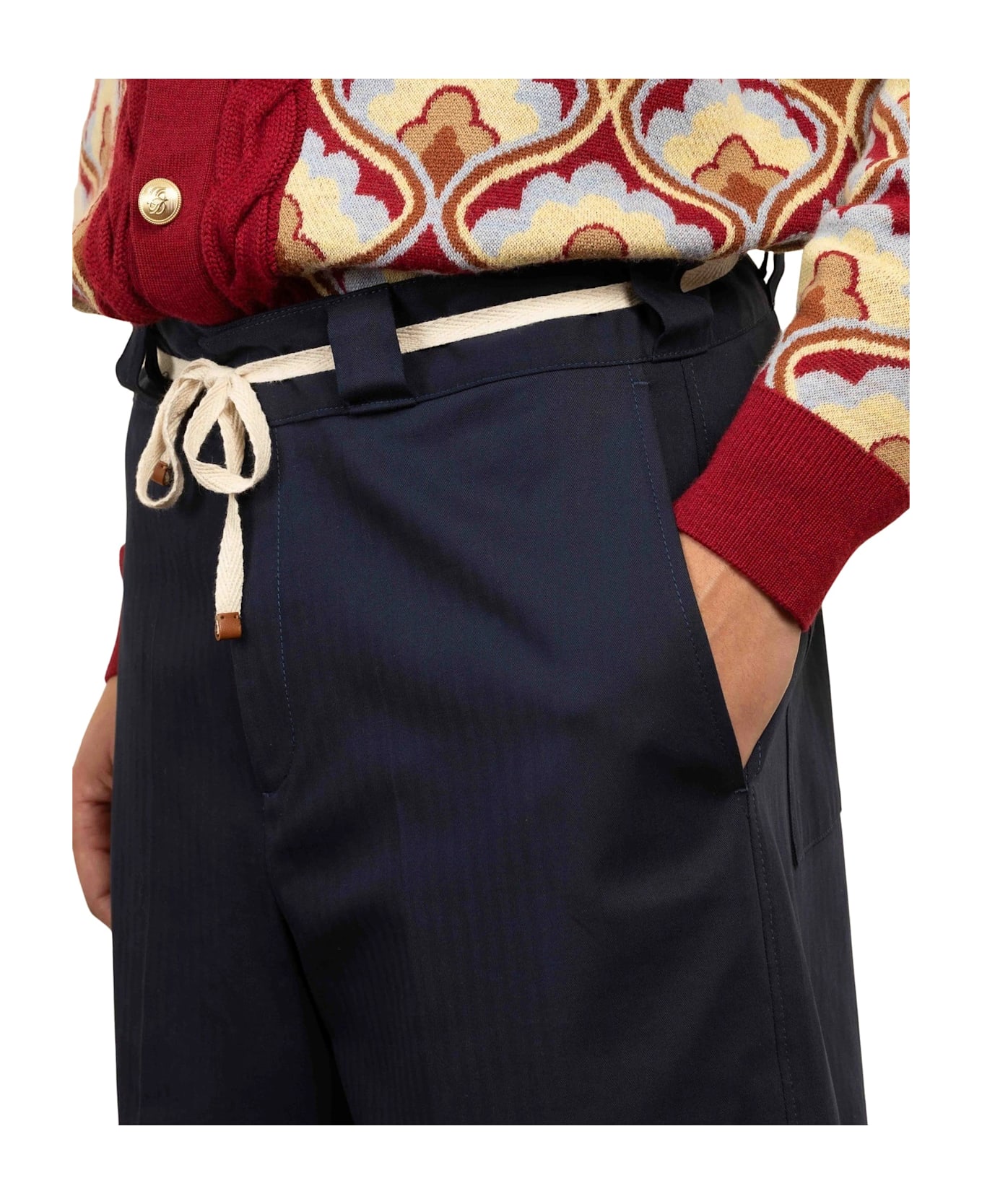 Drôle de Monsieur Le Short Workwear Chevron - Ny Navy