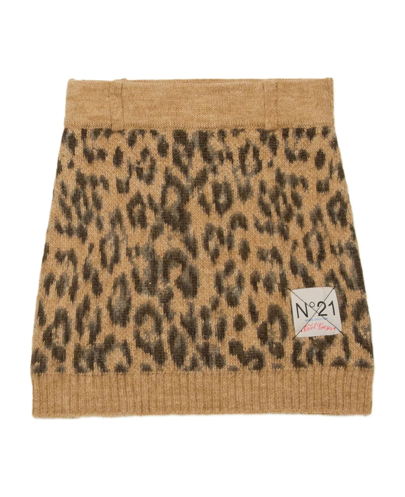 N.21 Minigonna Leopardata - Brown