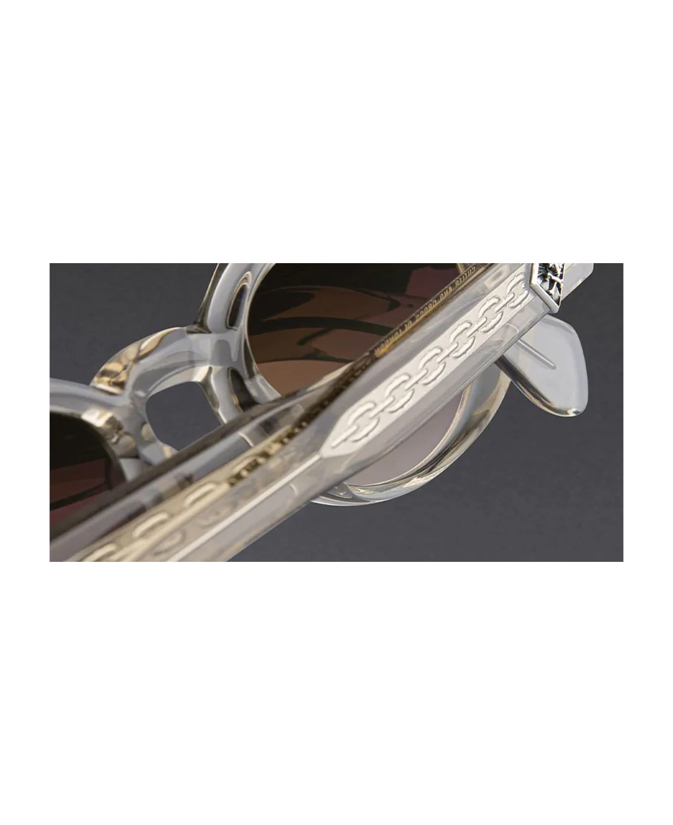 Cutler and Gross The Great Frog - Lucky Diamond I - Sand Crystal Sunglasses - transparent beige