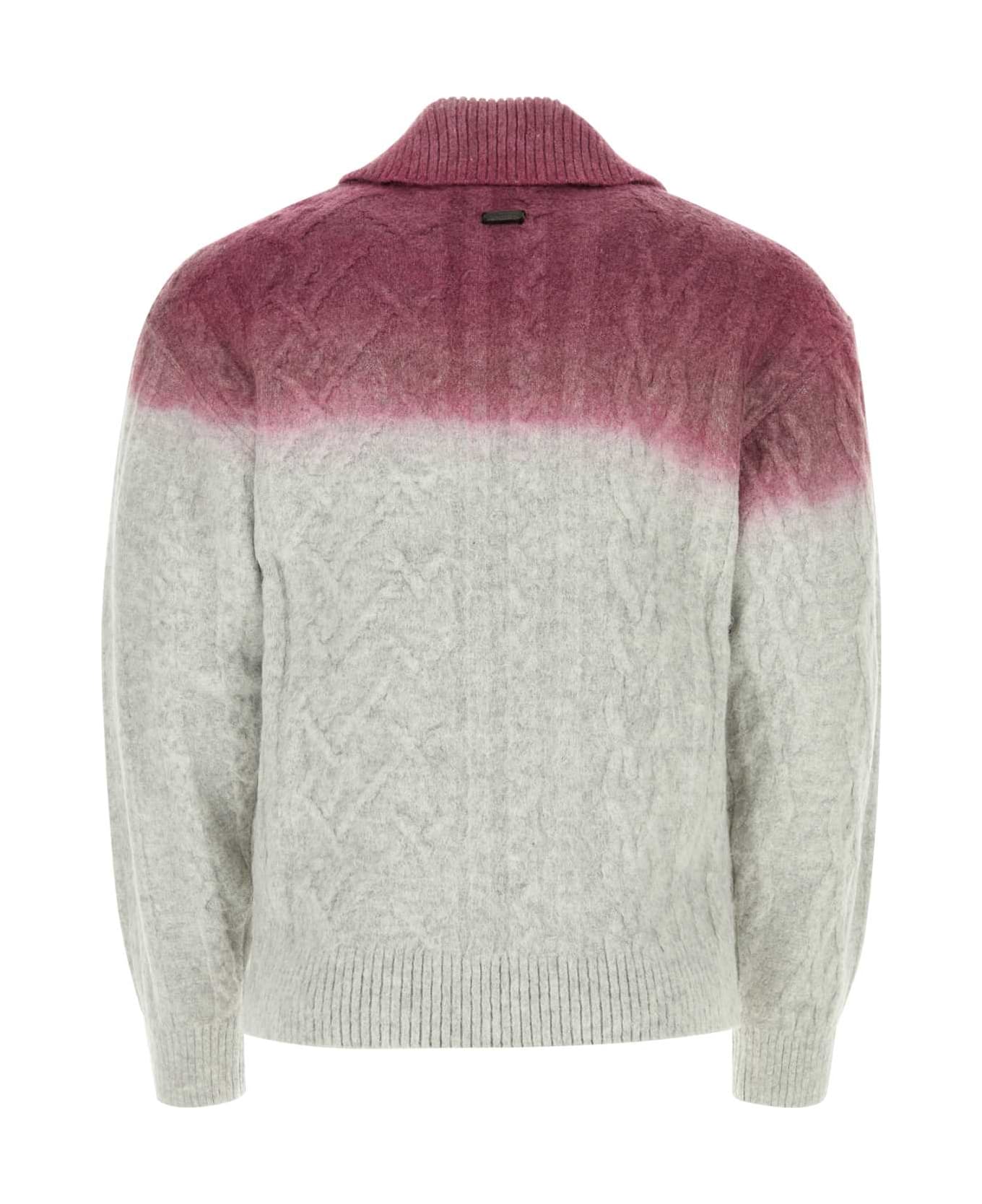 Ader Error Two-tone Stretch Acrylic Blend Sweater - GREY