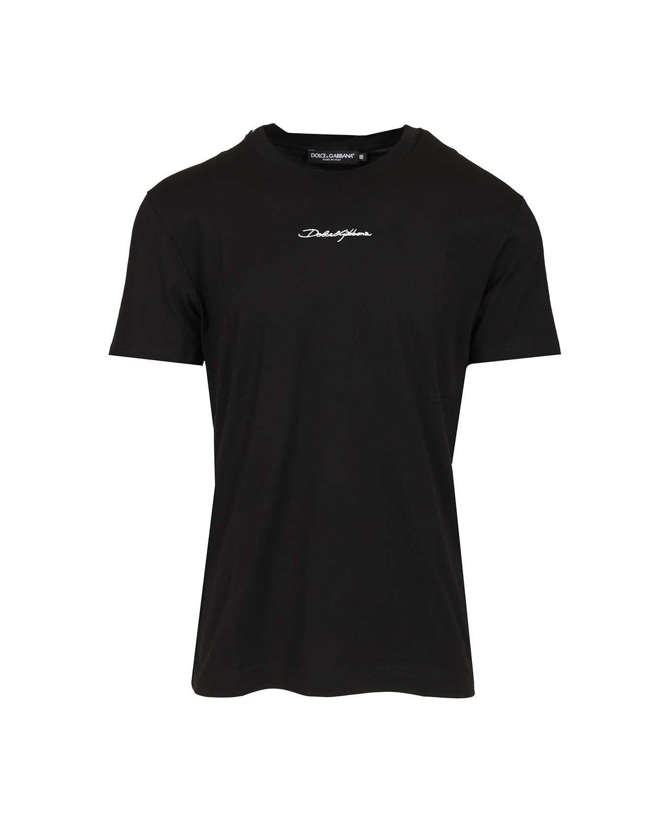 Dolce & Gabbana Short-sleeved Cotton T-shirt - Black