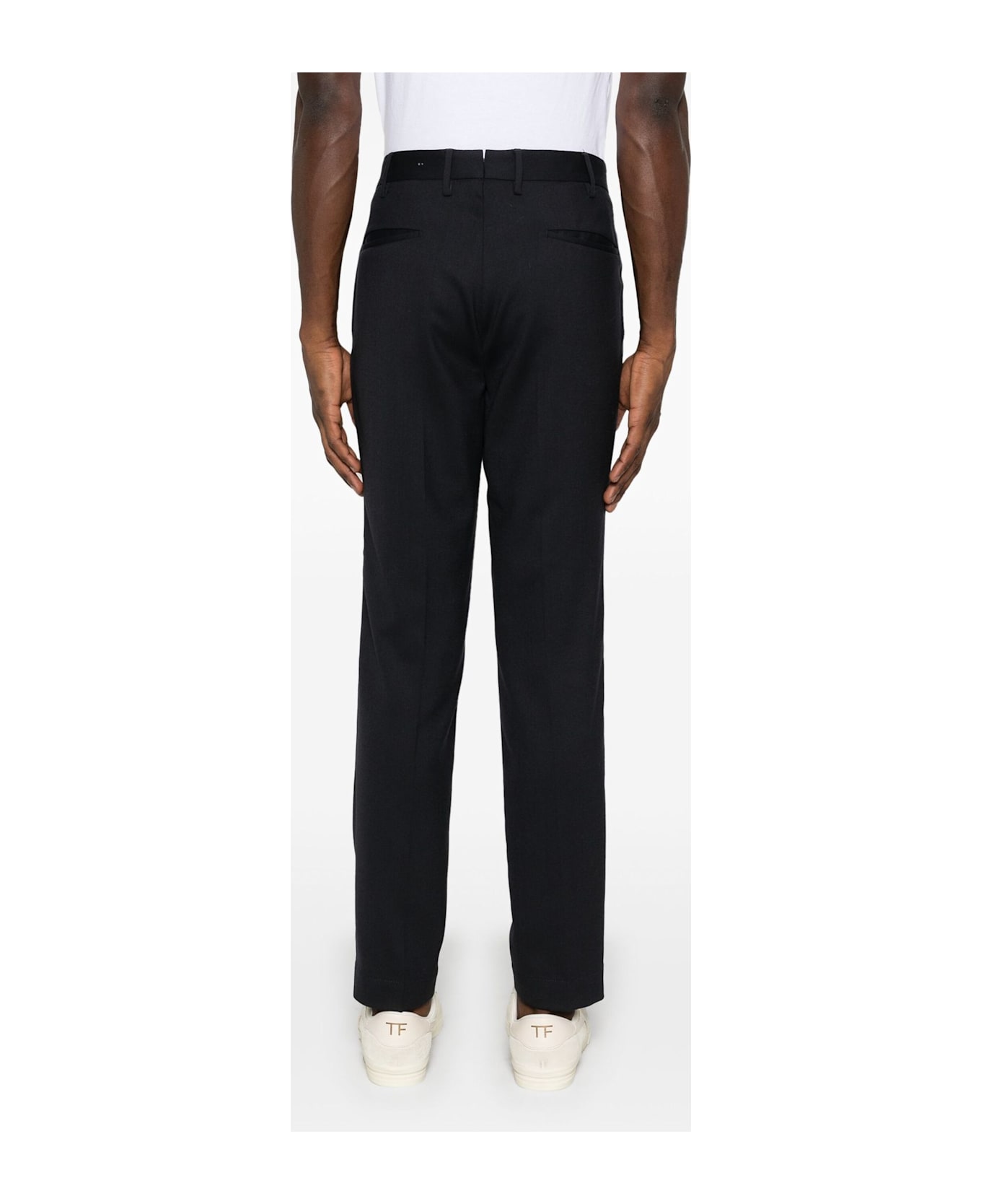 Incotex Midnight Blue Wool Blend Trousers