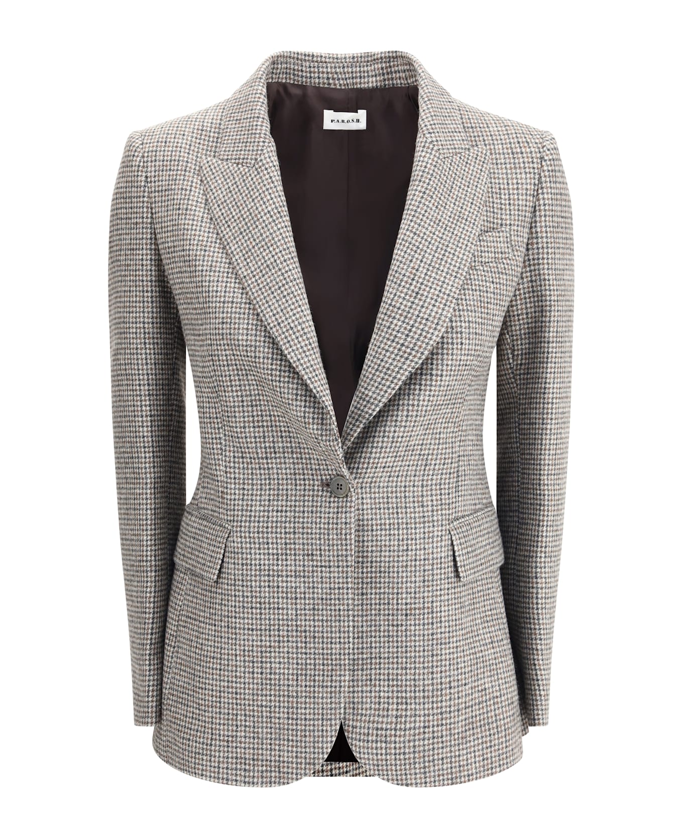 Parosh Houndstooth Patterned Jacket