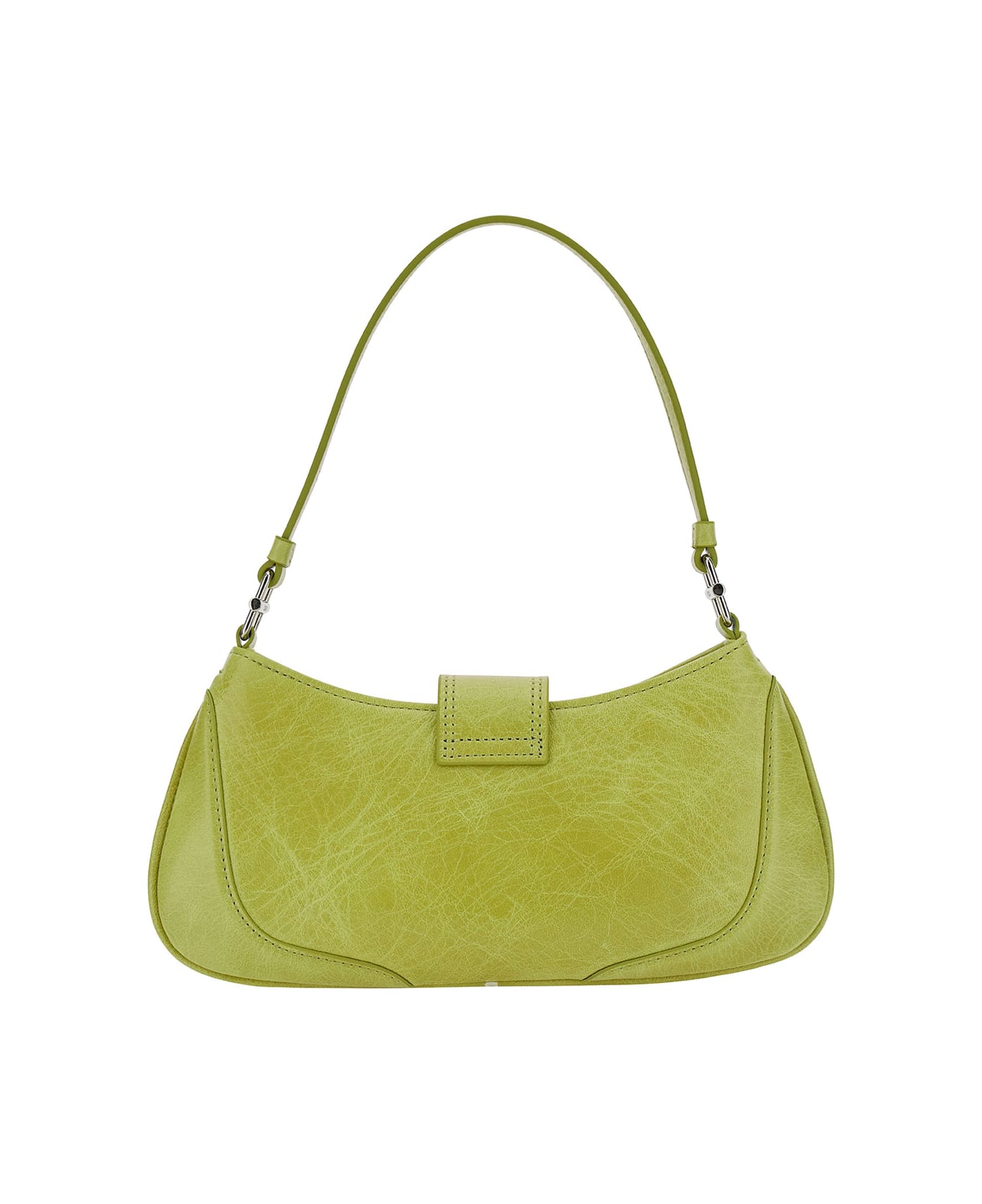 OSOI 'small Brocle' Yellow Shoulder Bag In Hammered Leather Woman - Yellow