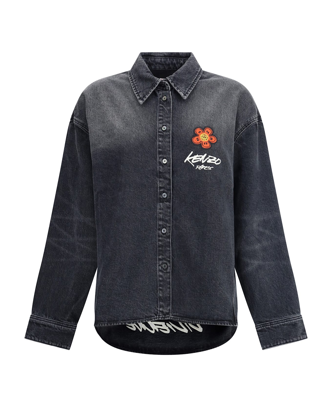 Kenzo X Futura Workwear Embroidered Japanese Denim Shirt