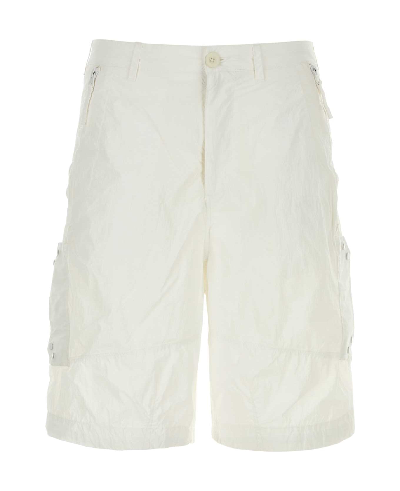 Ten C White Nylon Bermuda Shorts - BIANCONEVE