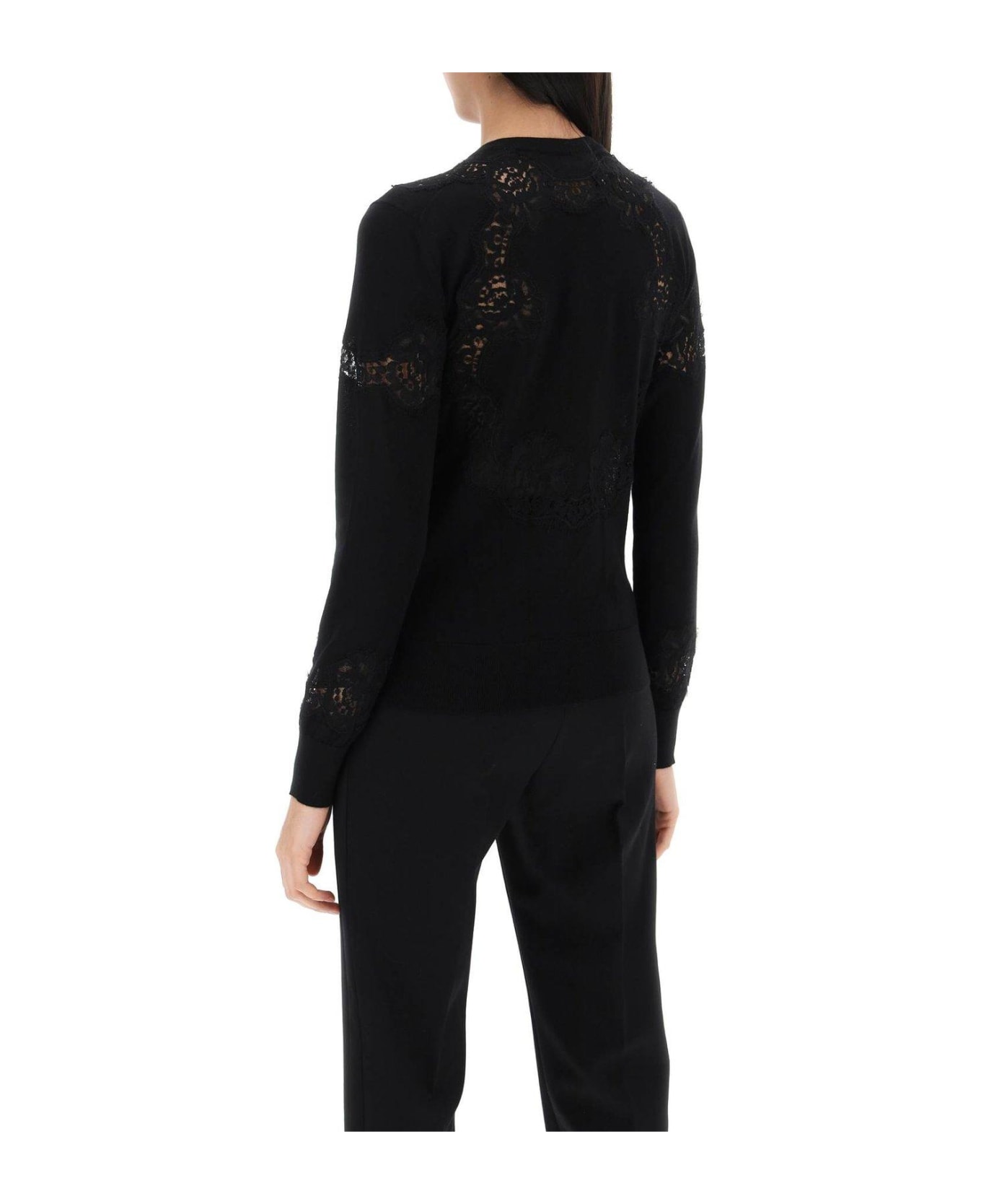 Dolce & Gabbana Logo Plaque Knitted Cardigan - NERO (Black) カーディガン