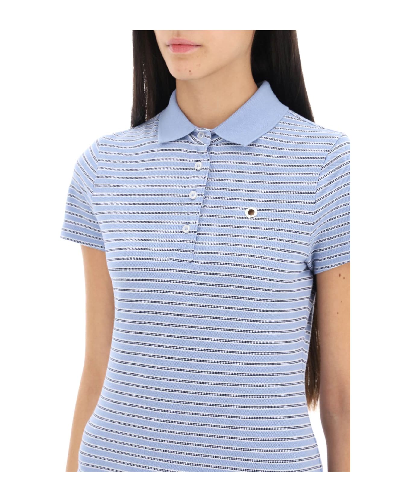 Saks Potts Venus Striped Polo Shirt - BLUE STRIPE (Light blue)