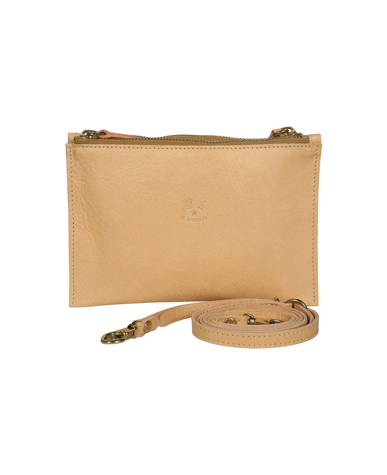 Il Bisonte Leather Clutch - Beige