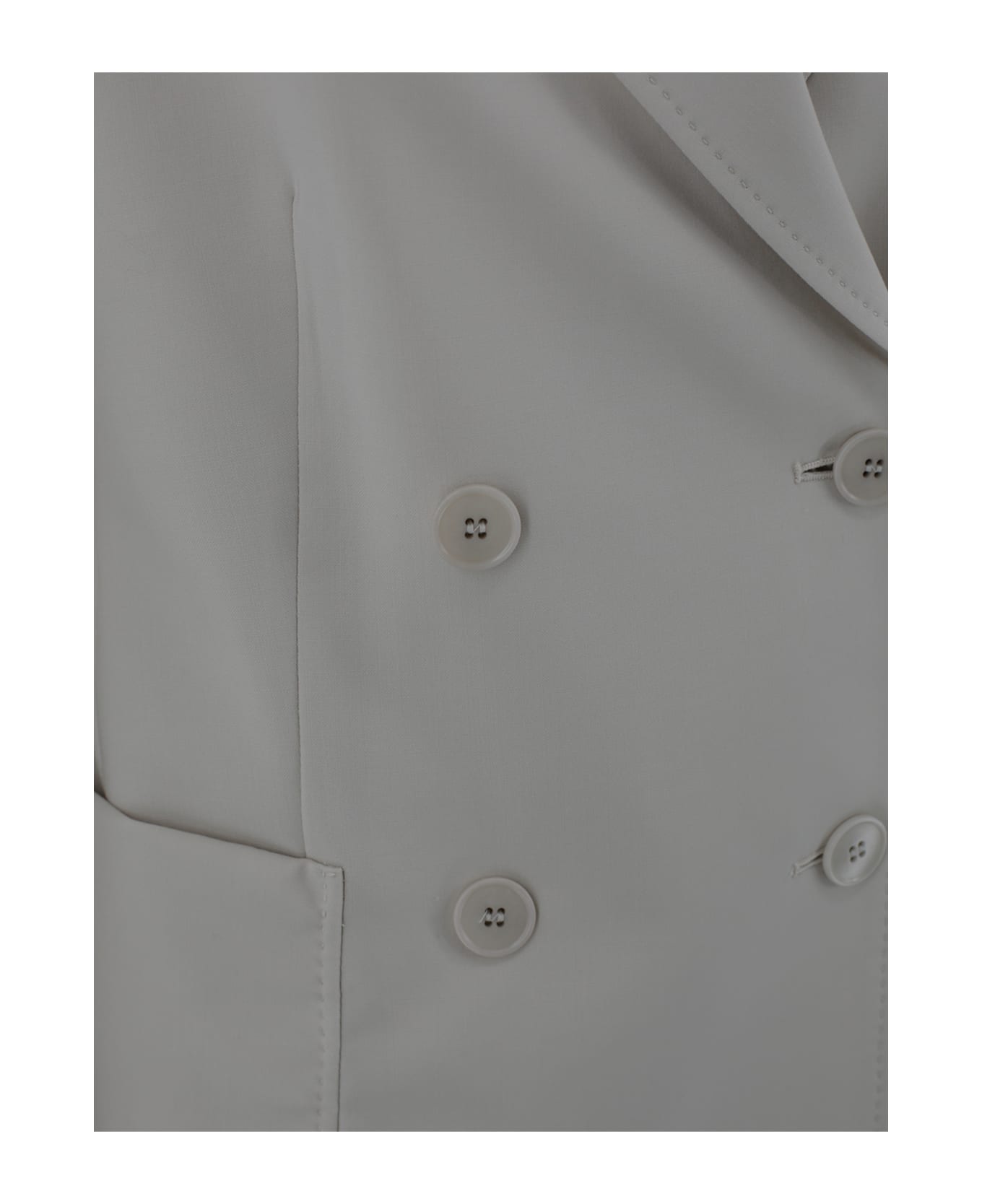Weekend Max Mara Double-breasted Stretch Wool Blazer - Avena