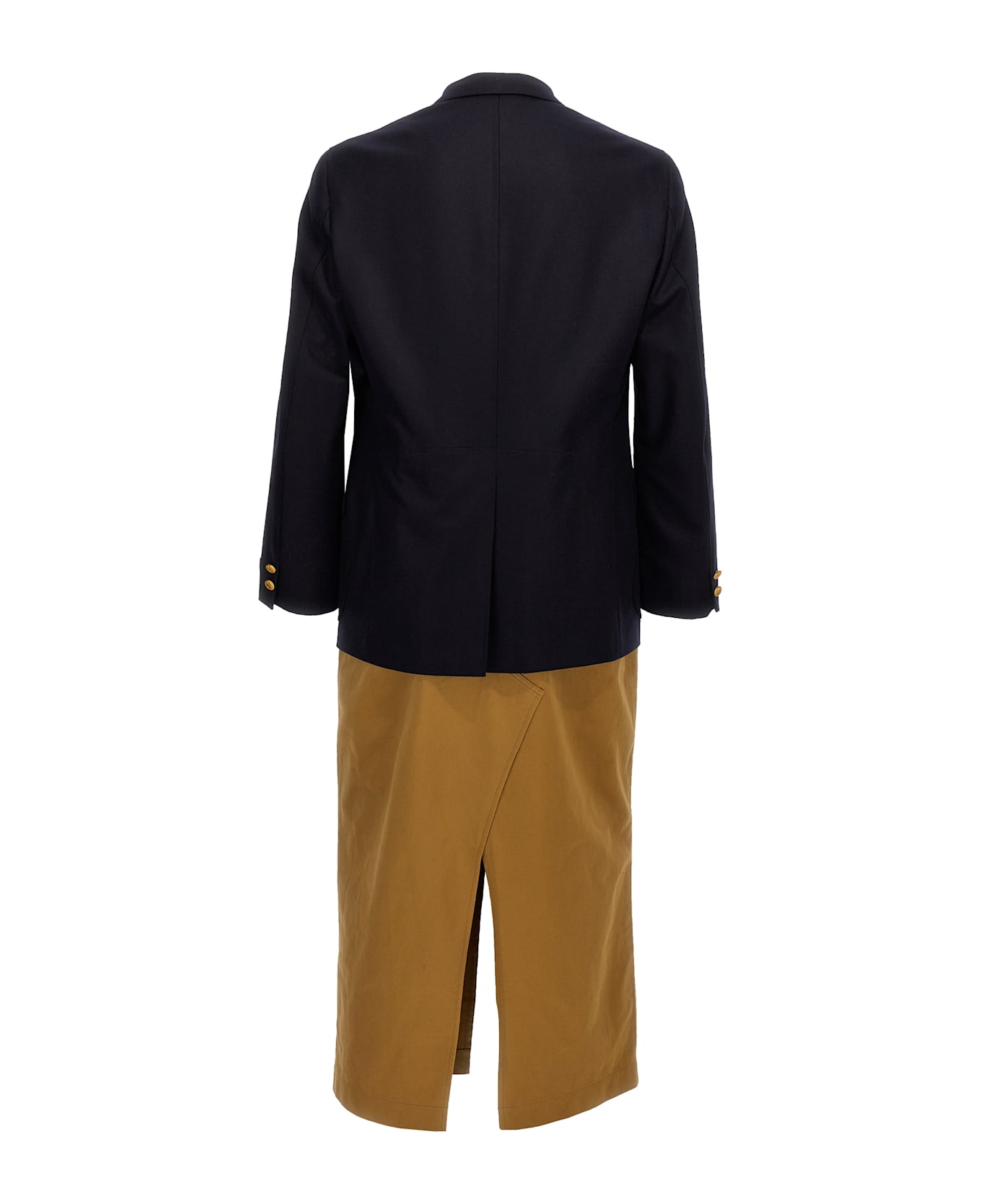 Junya Watanabe Two-material Single-breasted Coat - Multicolor