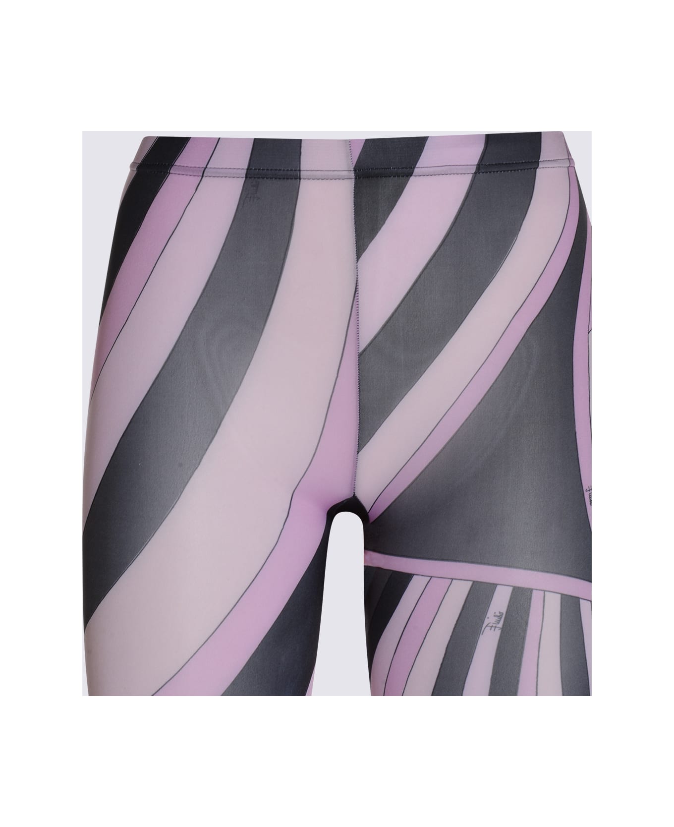 Pucci Pink And Black Silk Socks - Multicolor