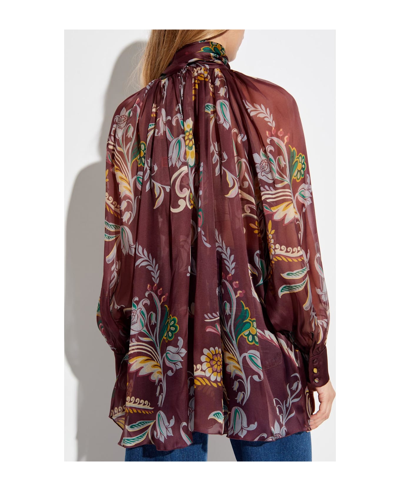 Etro Silk Top With Print - Burgundy
