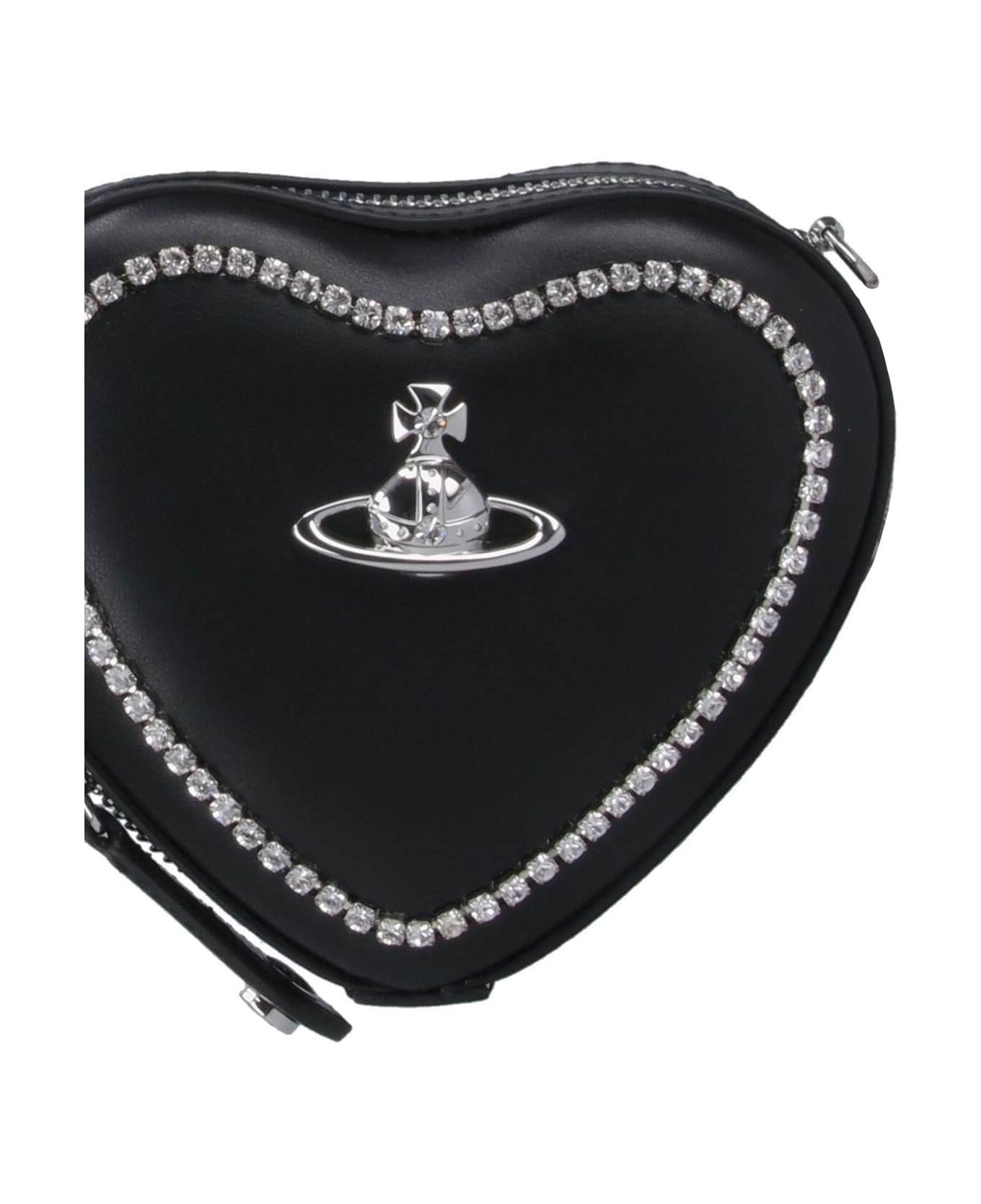 Vivienne Westwood Rhinestone Crossbody Bag - Black  