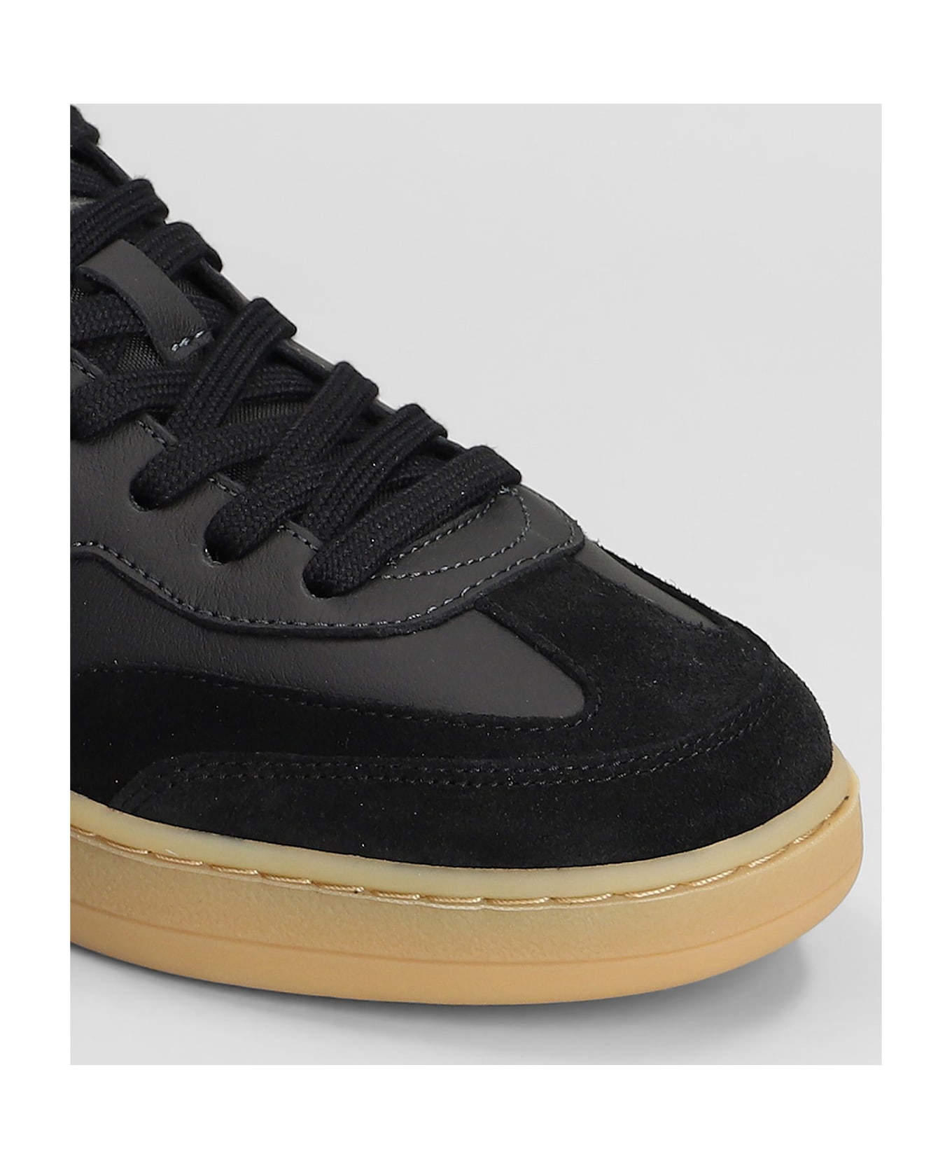 Axel Arigato Dice T-toe Sneakers In Black Suede And Leather - black