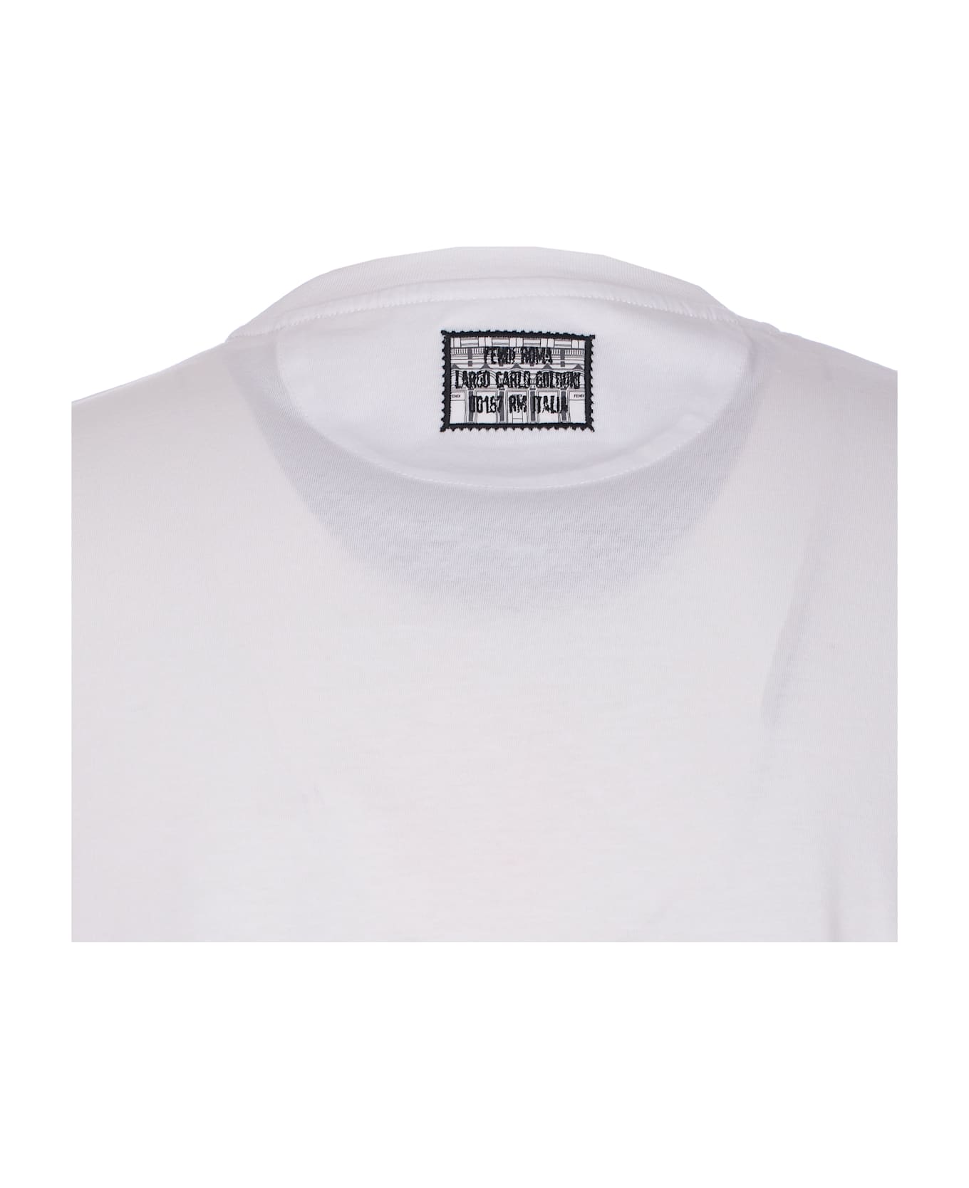 Fendi Ff Postcards Logo T-shirt - BIANCO