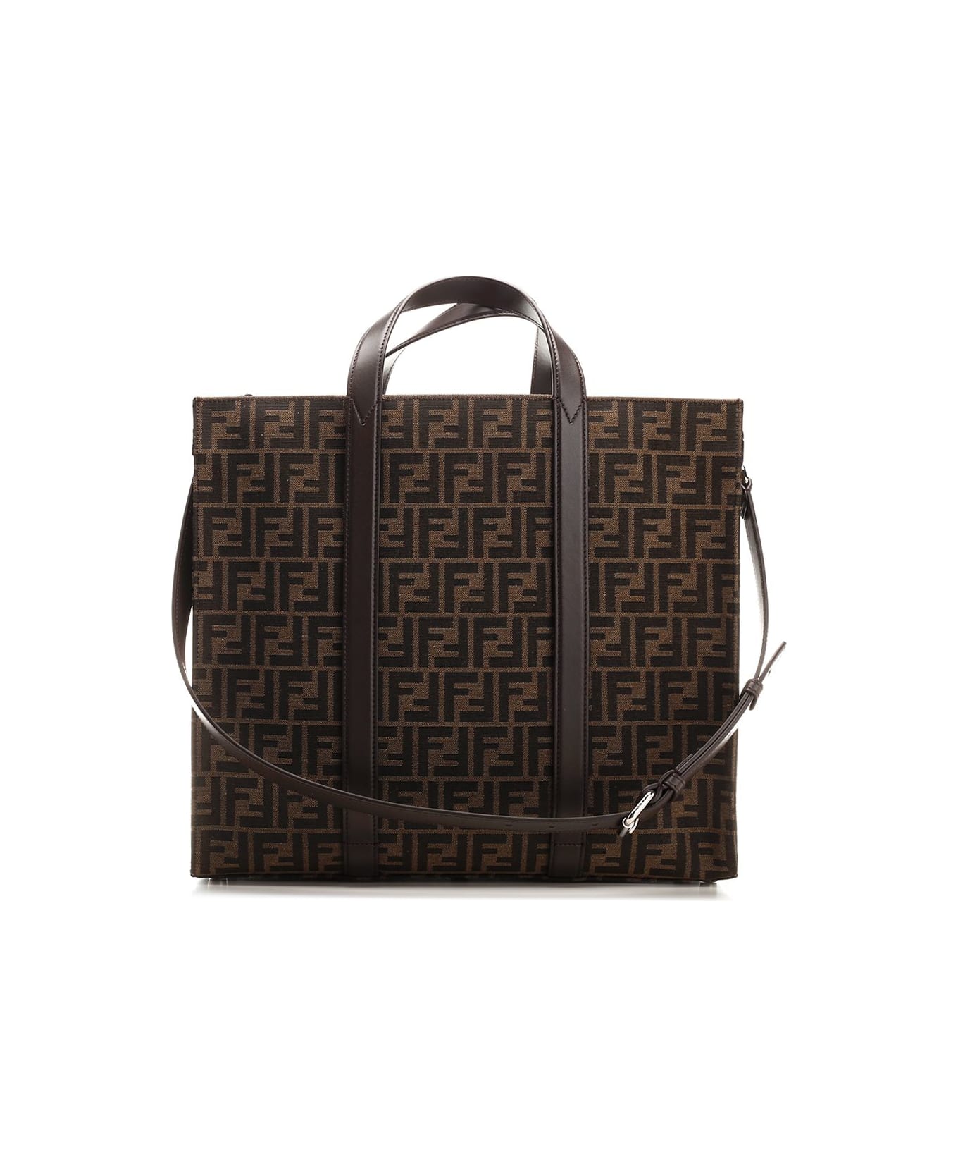 Fendi Ff Jacquard Shopper - Brown