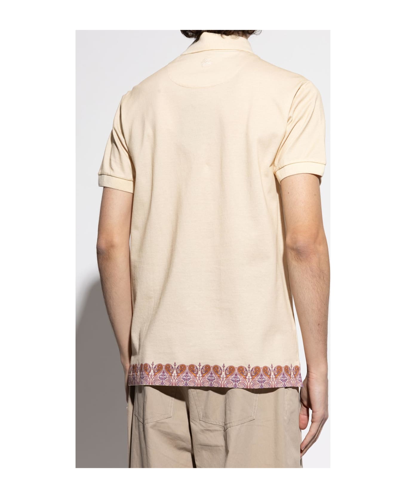 Etro Polo With Logo - Yellow Cream