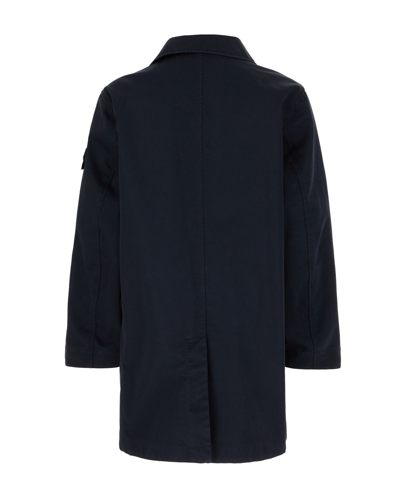 Stone Island Navy Blue Cotton Jacket - NAVY BLUE