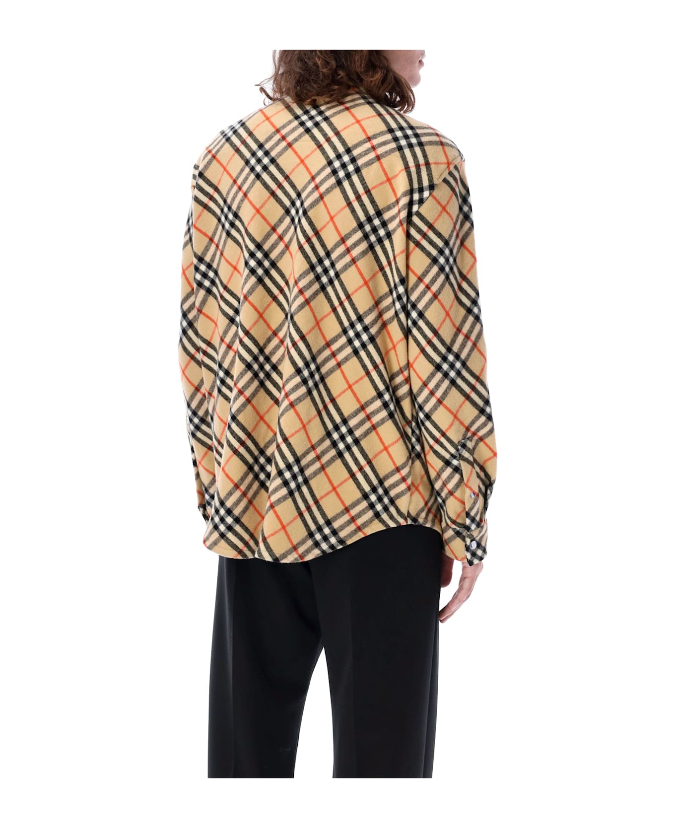 Burberry London Check Wool Flannel Shirt - SAND IP CHECK