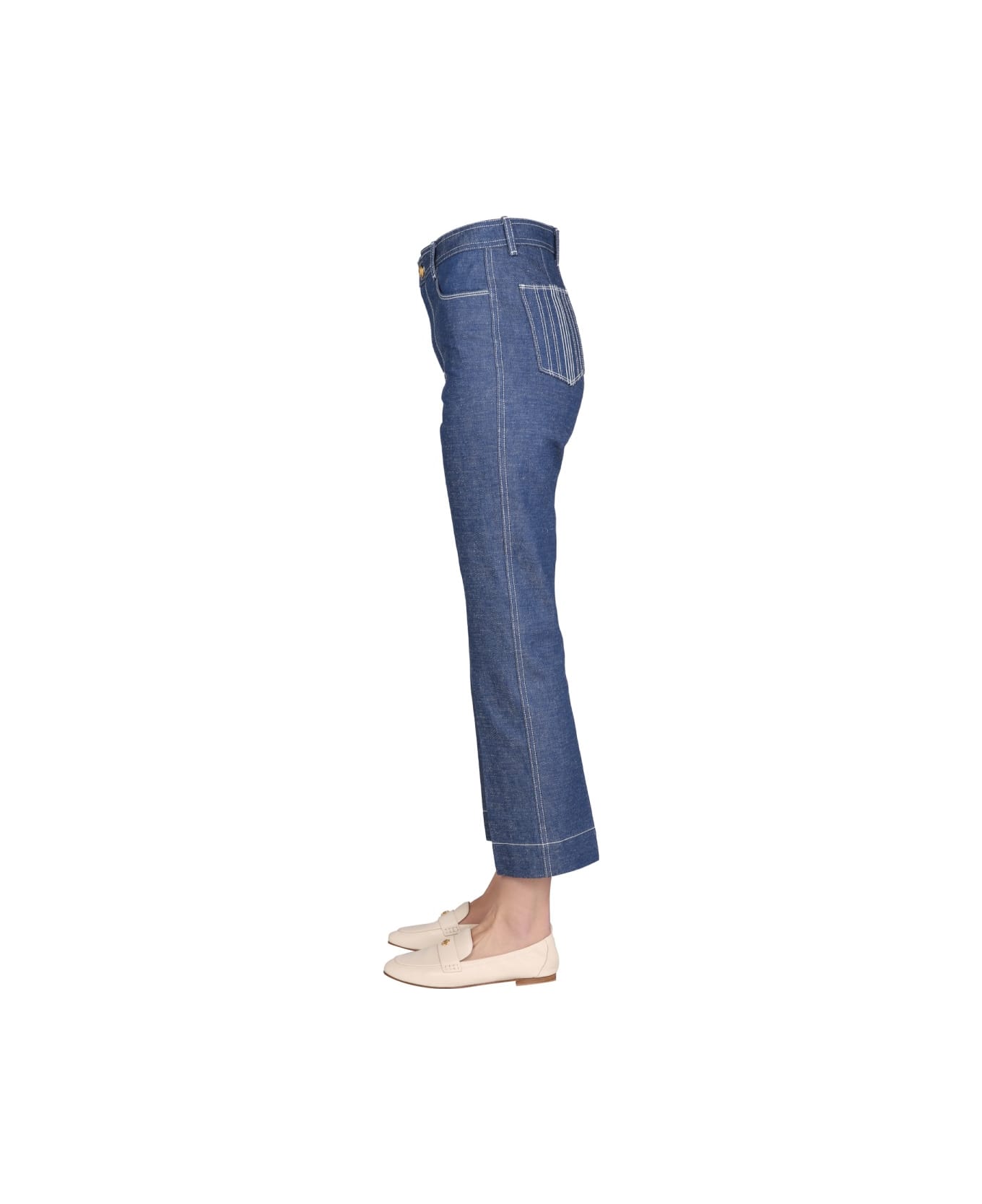 Tory Burch Wide Leg Jeans - BLUE