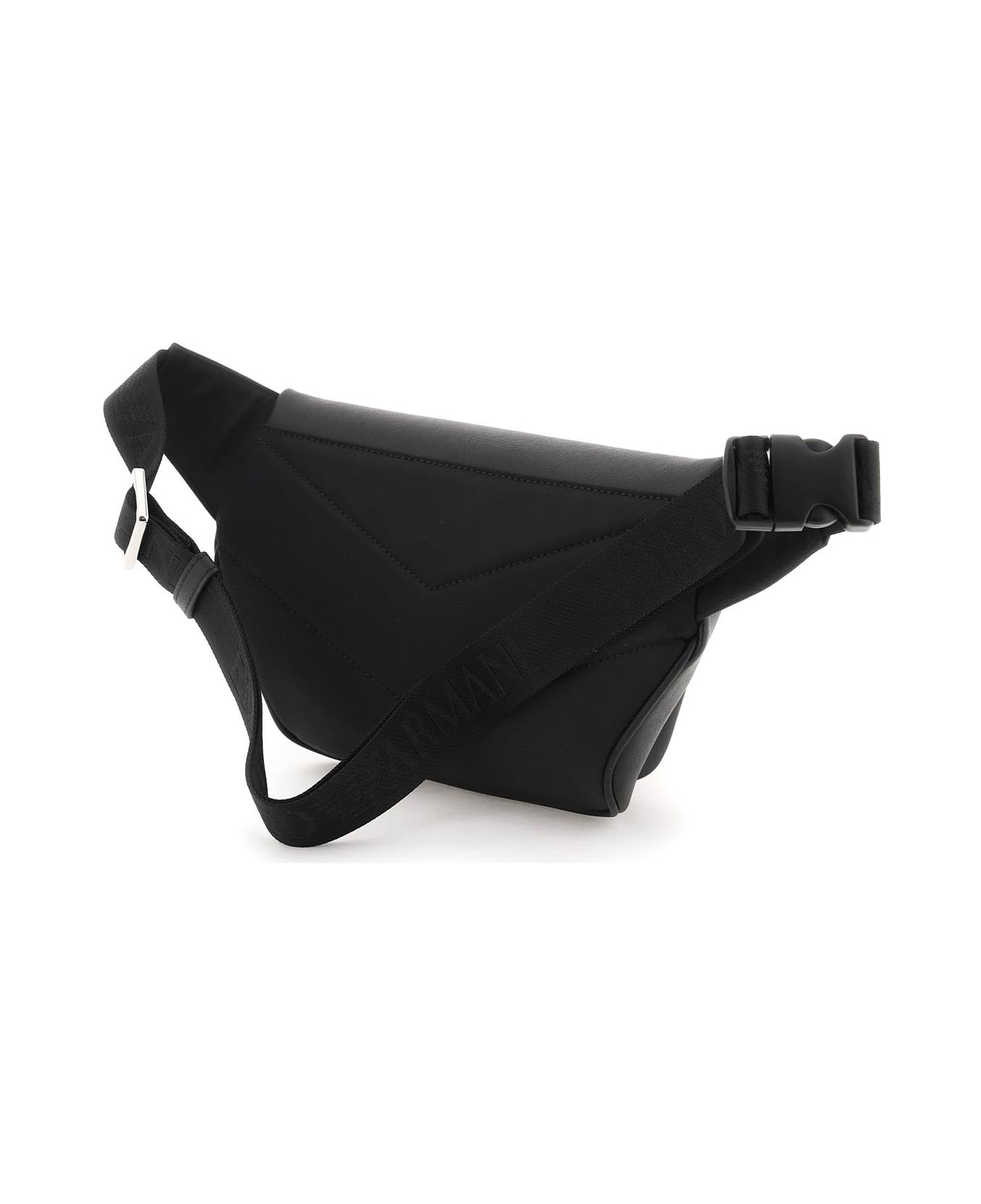 Emporio Armani Regenerated Leather Beltpack - BLACK (Black) ベルトバッグ