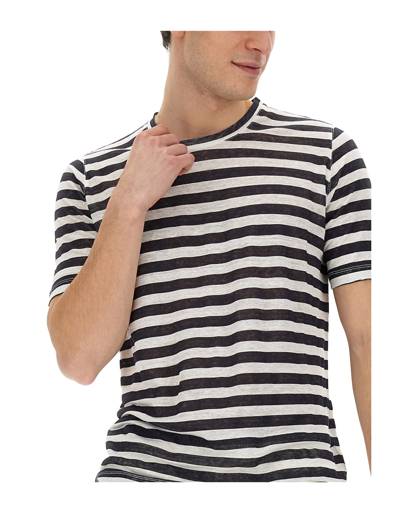 120% Lino Striped T-shirt