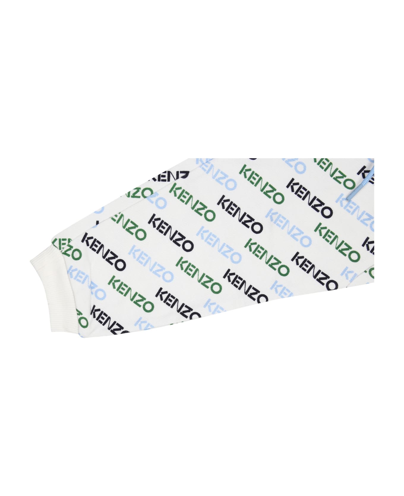 Kenzo Kids White Set For Baby Boy With All-over Logo - Bianco