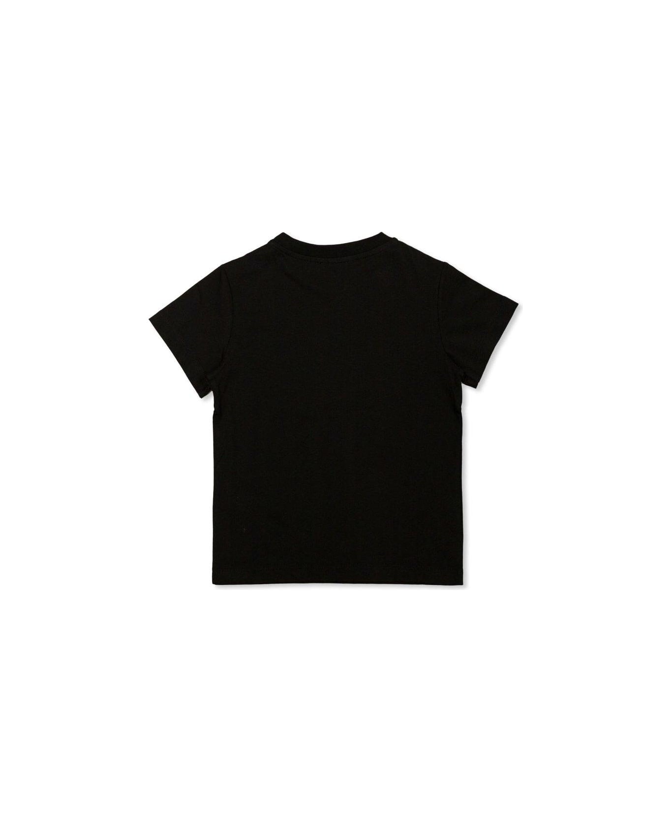 Balmain Press-stud Fastened Crewneck T-shirt - Or