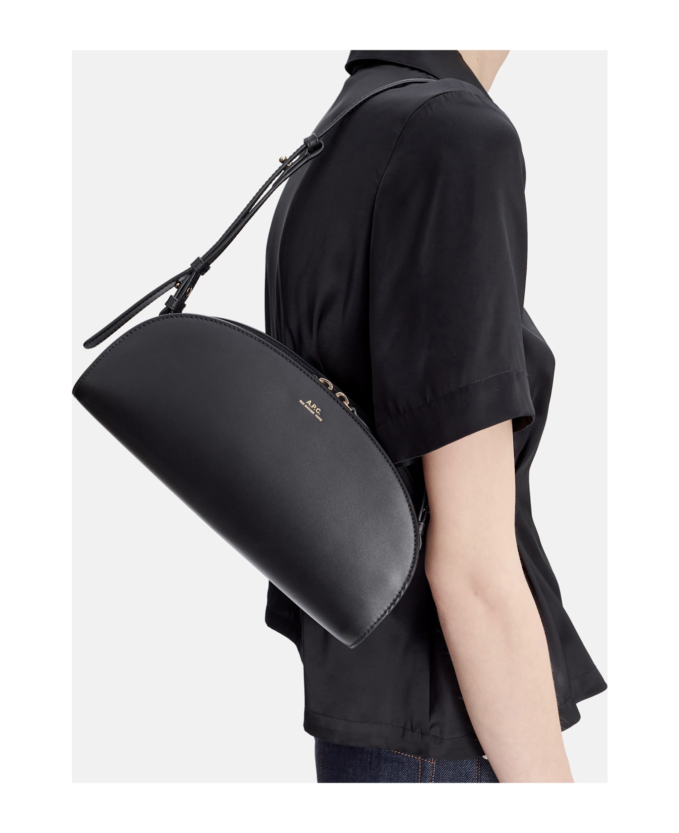 A.P.C. Sac Demi-lune Shoulder - Black