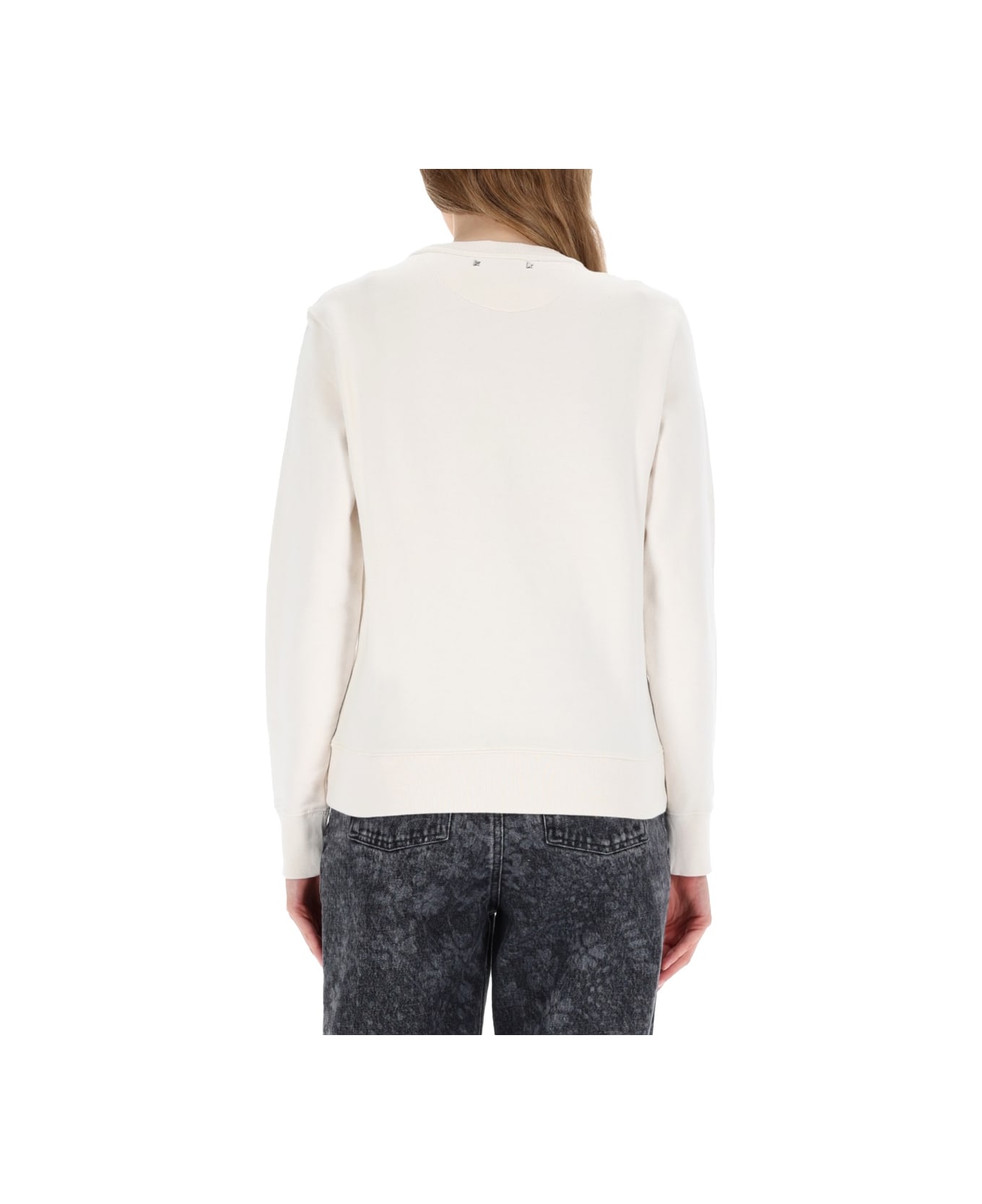 Golden Goose Sweatshirt With Embroidery - WHITE