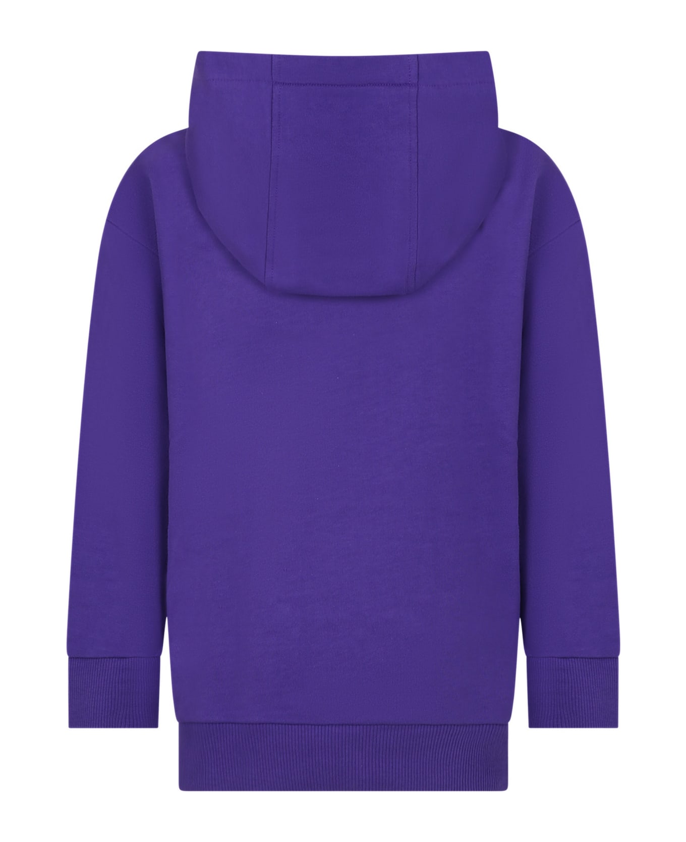 Young Versace Purple Sweatshirt For Girl With Logo - Viola Multicolor ニットウェア＆スウェットシャツ
